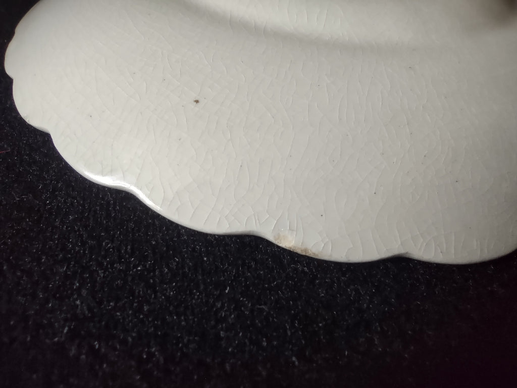 Vintage Spode's Jewel Embossed Cream Saucer Scalloped Edge Cottagecore [5858]