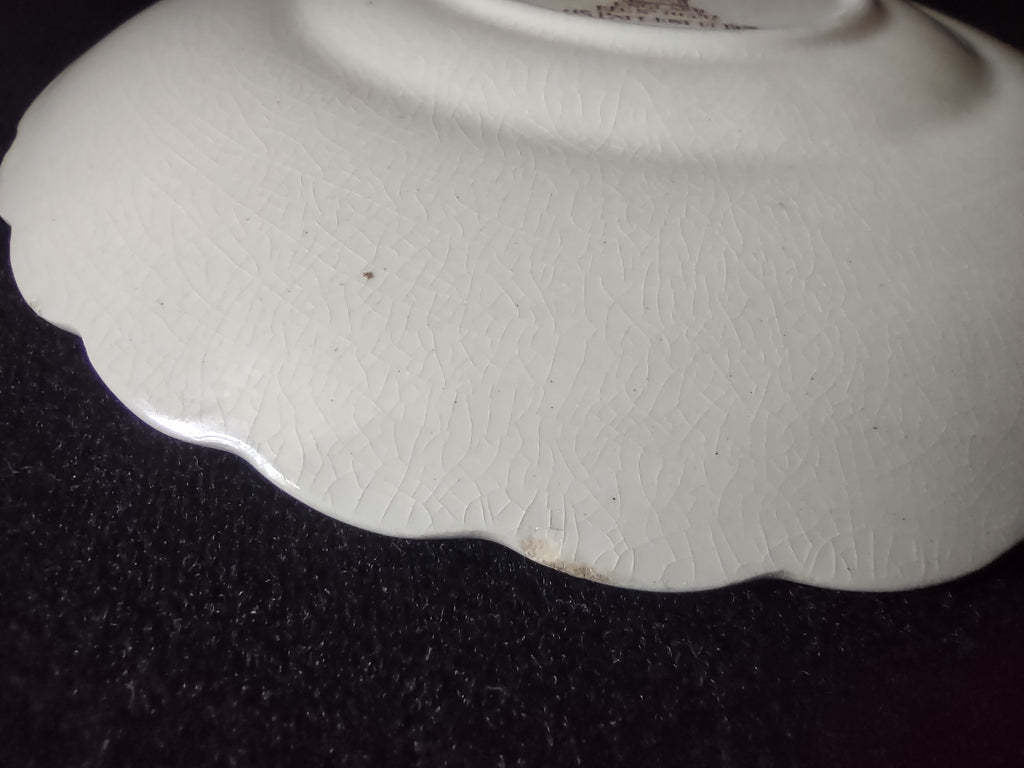 Vintage Spode's Jewel Embossed Cream Saucer Scalloped Edge Cottagecore [5858]