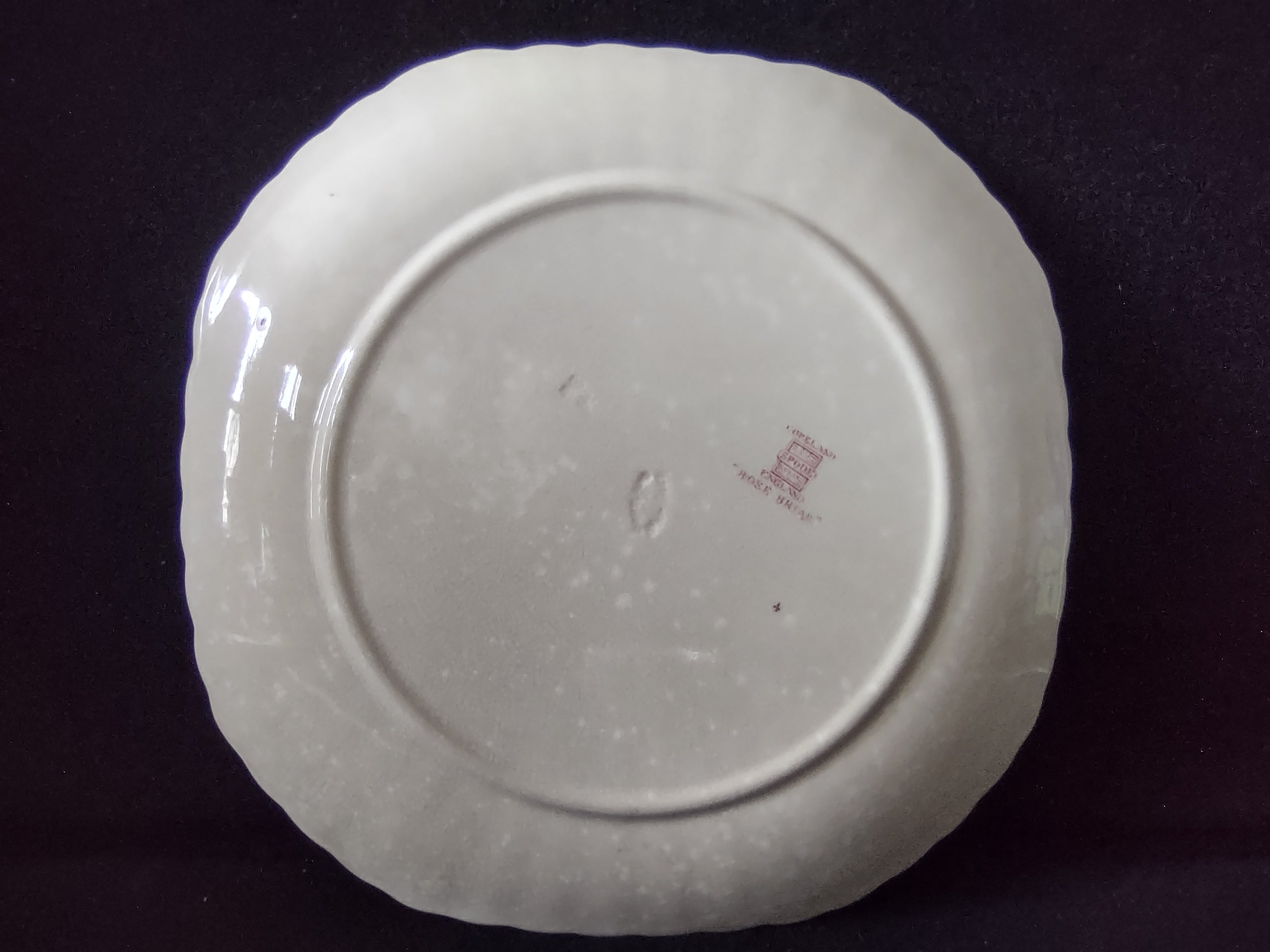 Vintage Copeland Spode Rose Briar Luncheon Plate Basketweave [5860]