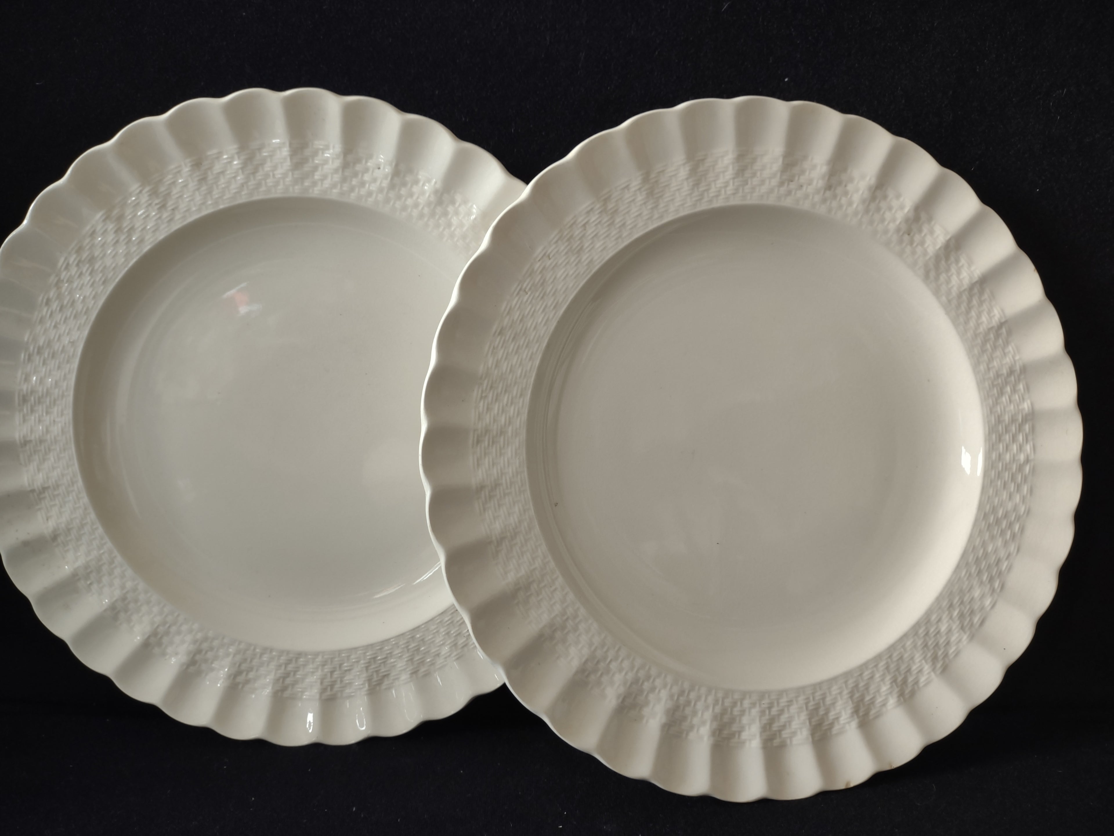 Vintage Copeland Spode Chelsea Wicker Dinner Plate x 2 Cottagecore [5863]