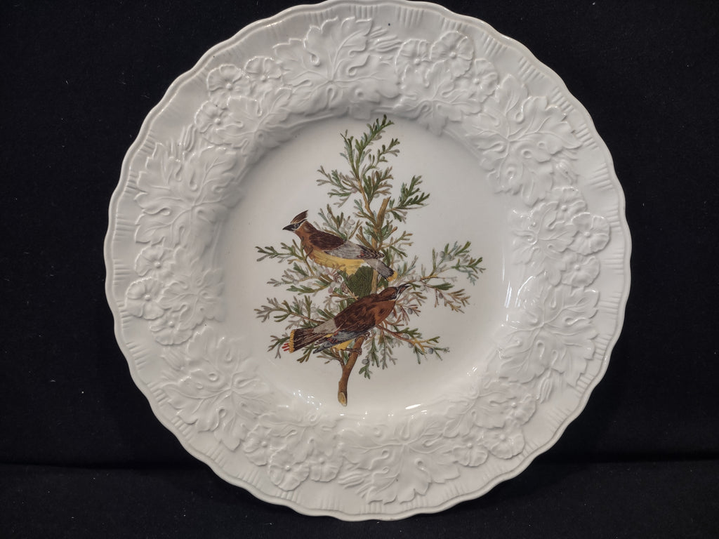 Vintage Alfred Meakin Audubon Cedar Waxwing Bird Collector Plate England [5866]