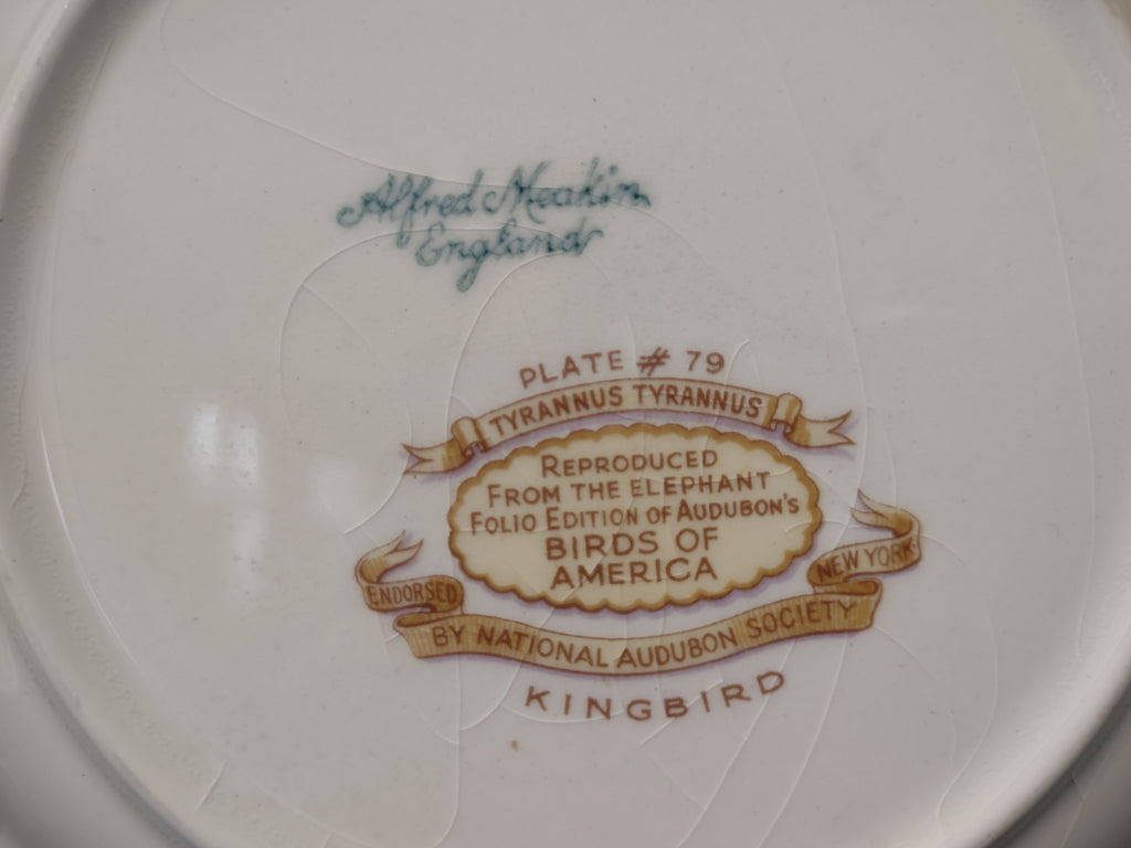 Vintage Alfred Meakin Audubon Kingbird Cottagecore Plate England [5867]