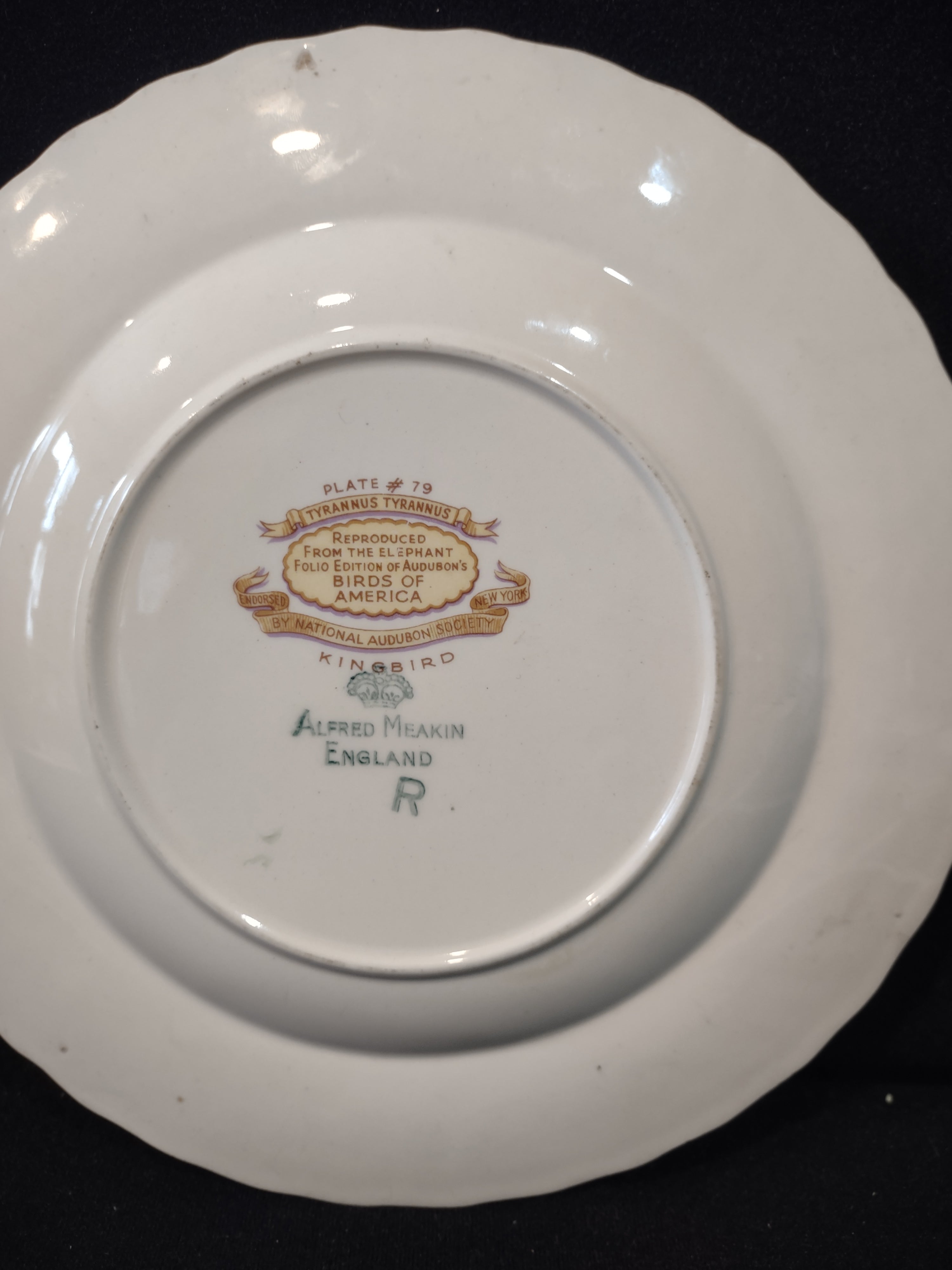 Vintage Alfred Meakin Audubon Kingbird Cottagecore Plate England [5871]