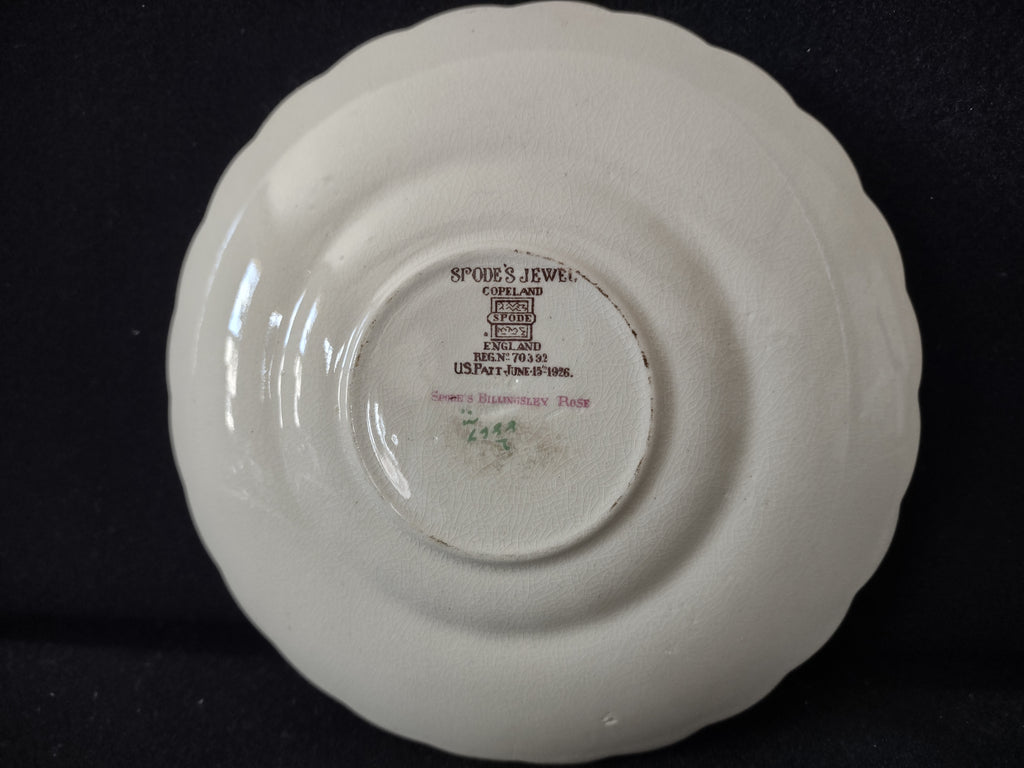 Vintage Spode Billingsley Rose Saucer Jewel Copeland England [5855]