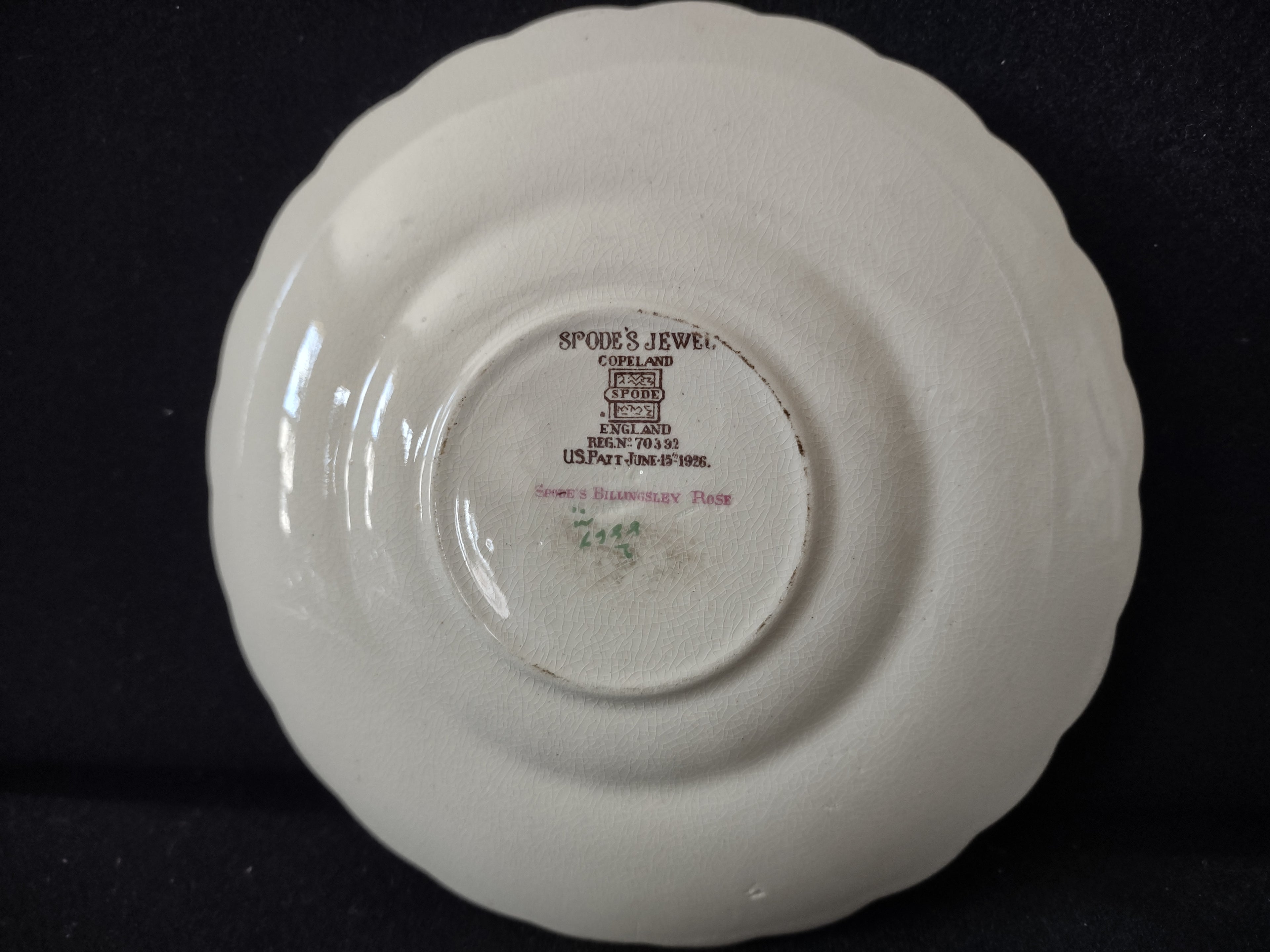Vintage Spode Billingsley Rose Saucer Jewel Copeland England [5855]