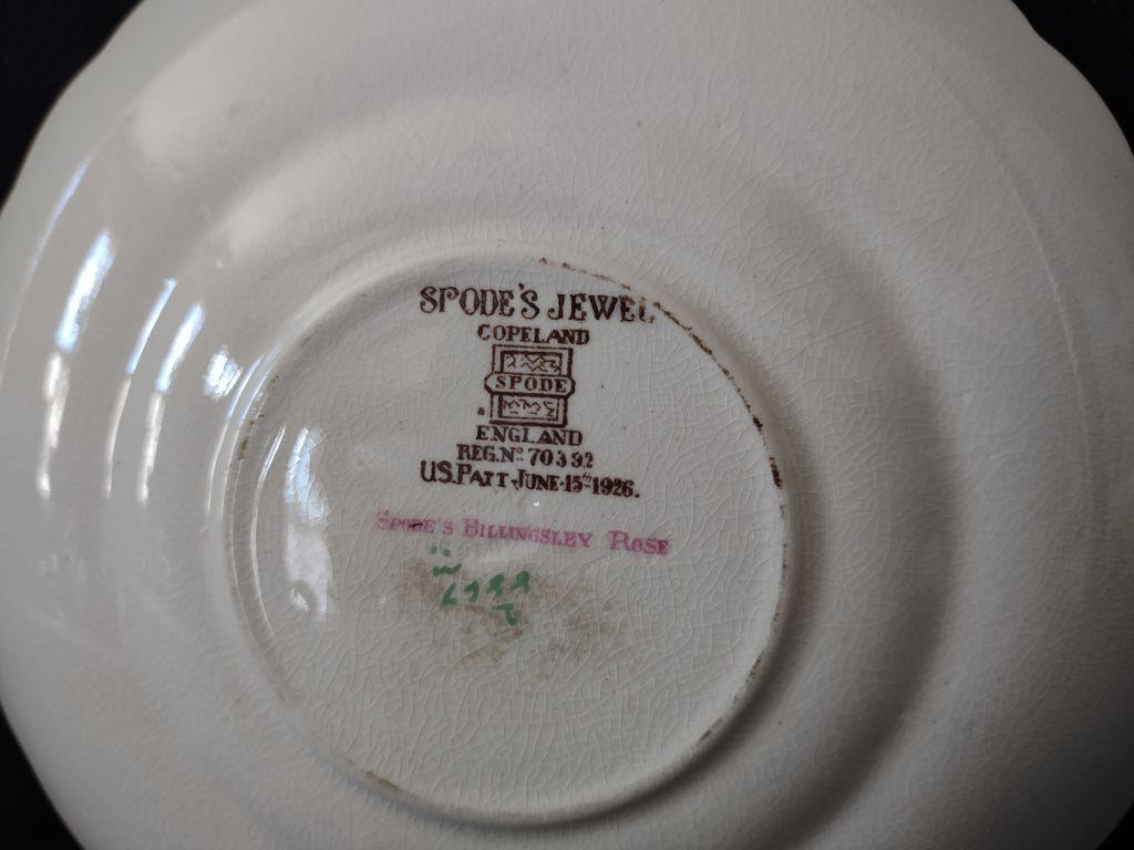 Vintage Spode Billingsley Rose Saucer Jewel Copeland England [5855]