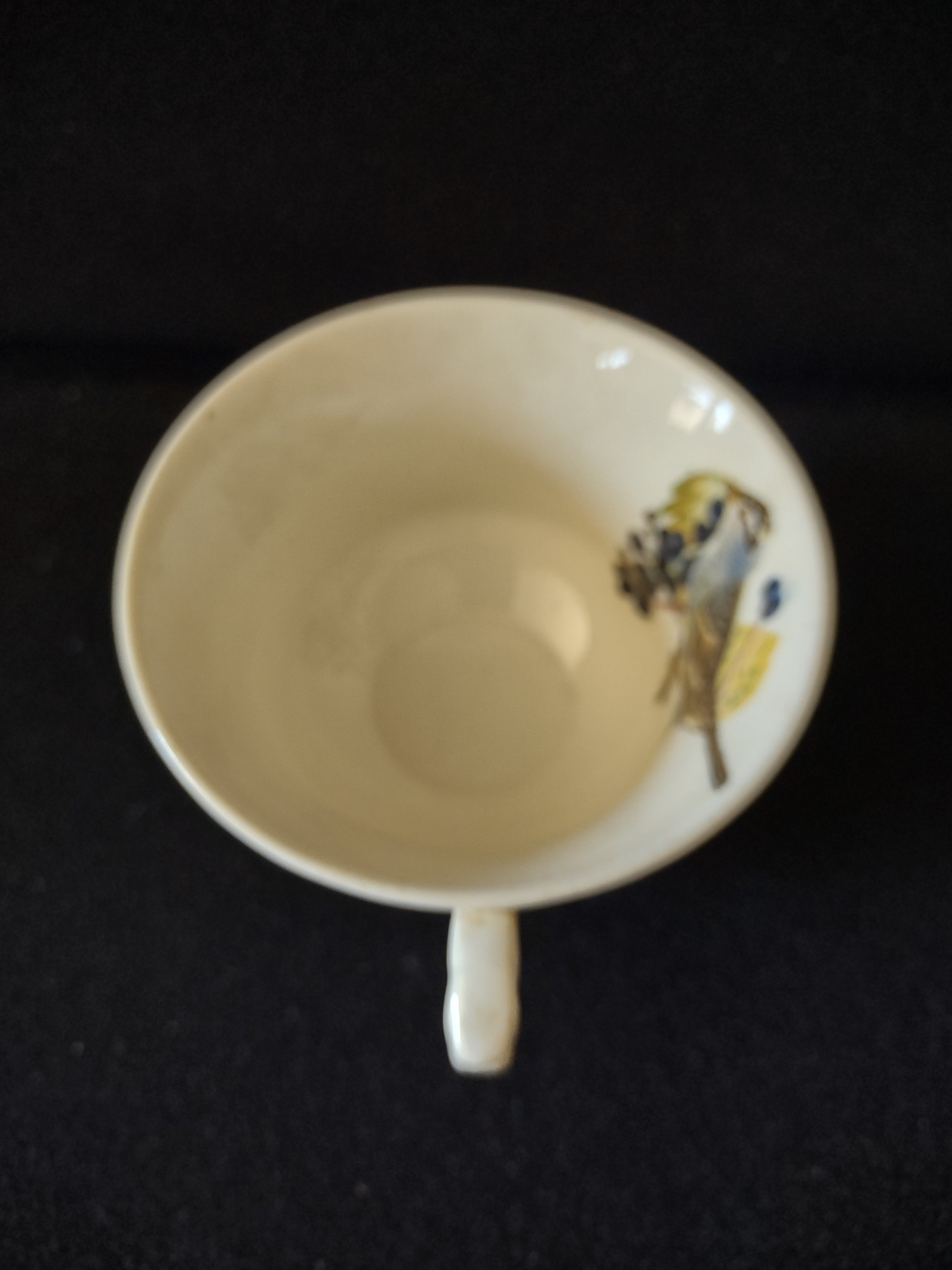 Vintage Embossed Floral Sparrow Cup Saucer Meakin England Cottagecore [5872]