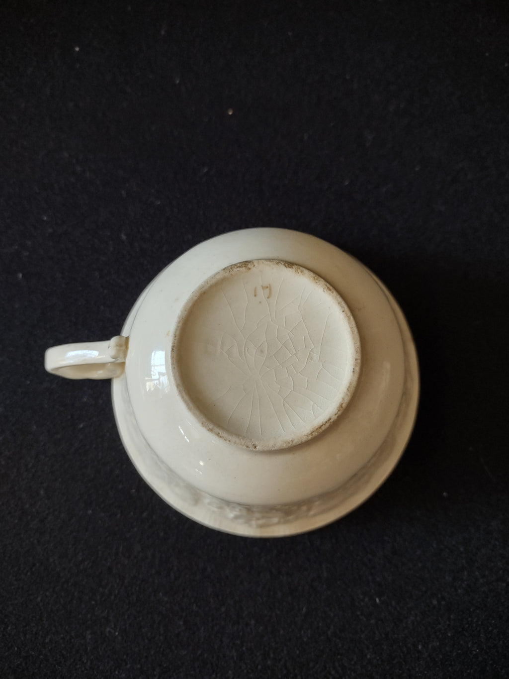 Vintage Embossed Floral Sparrow Cup Saucer Meakin England Cottagecore [5872]