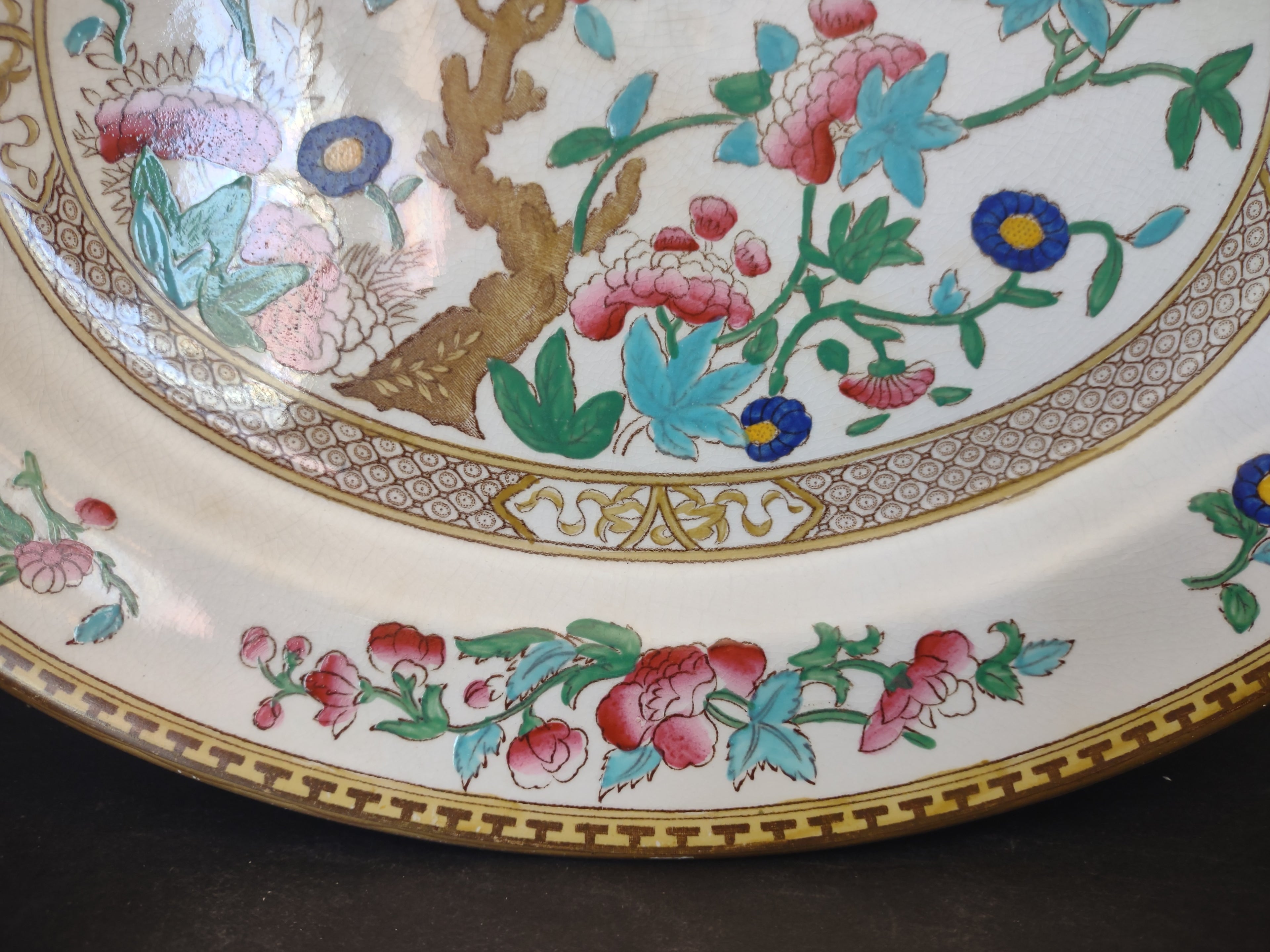 Vintage Sultan Ware Soho Pottery Oval Platter Indian Tree Pattern [5884]