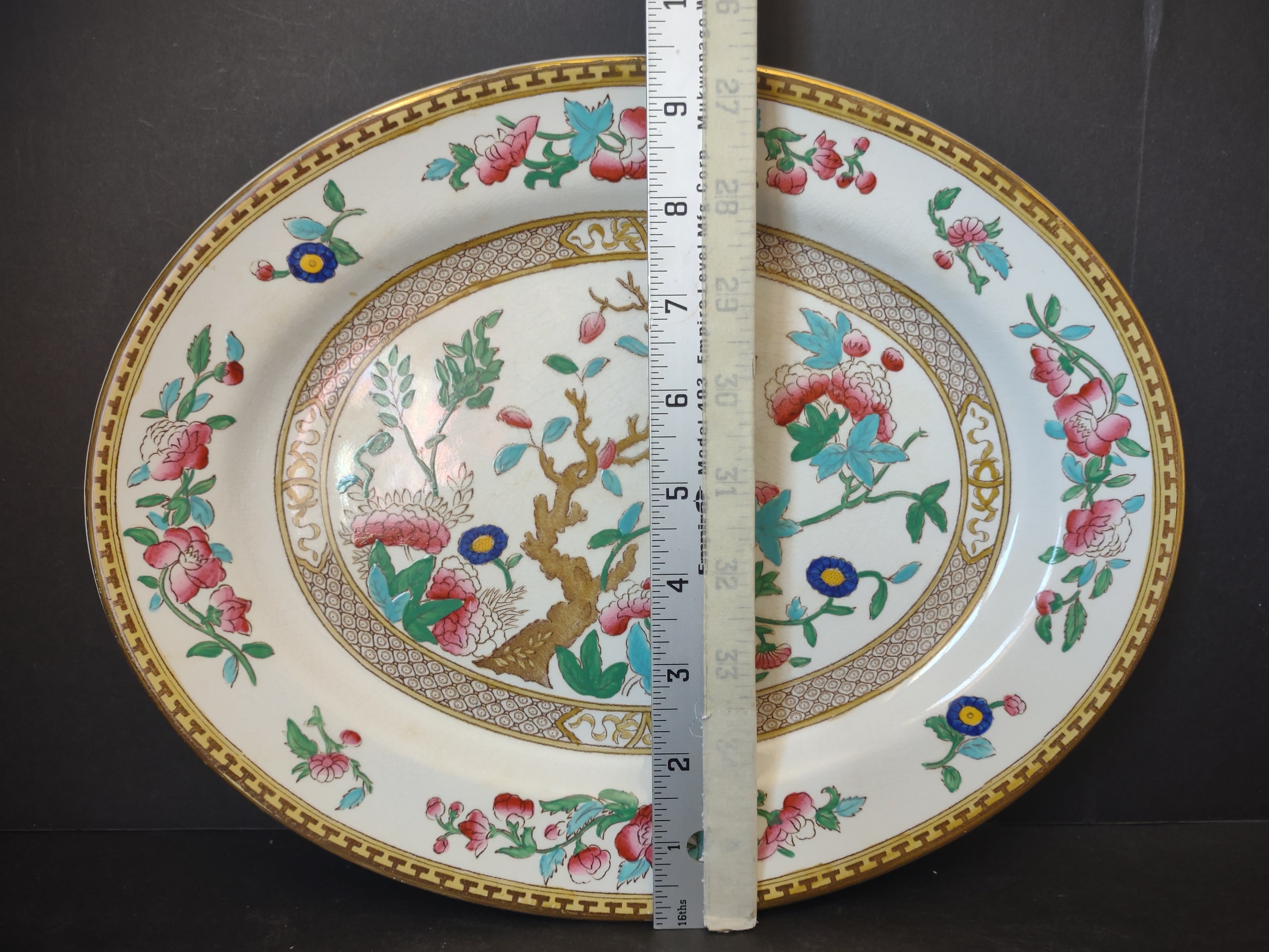 Vintage Sultan Ware Soho Pottery Oval Platter Indian Tree Pattern [5884]