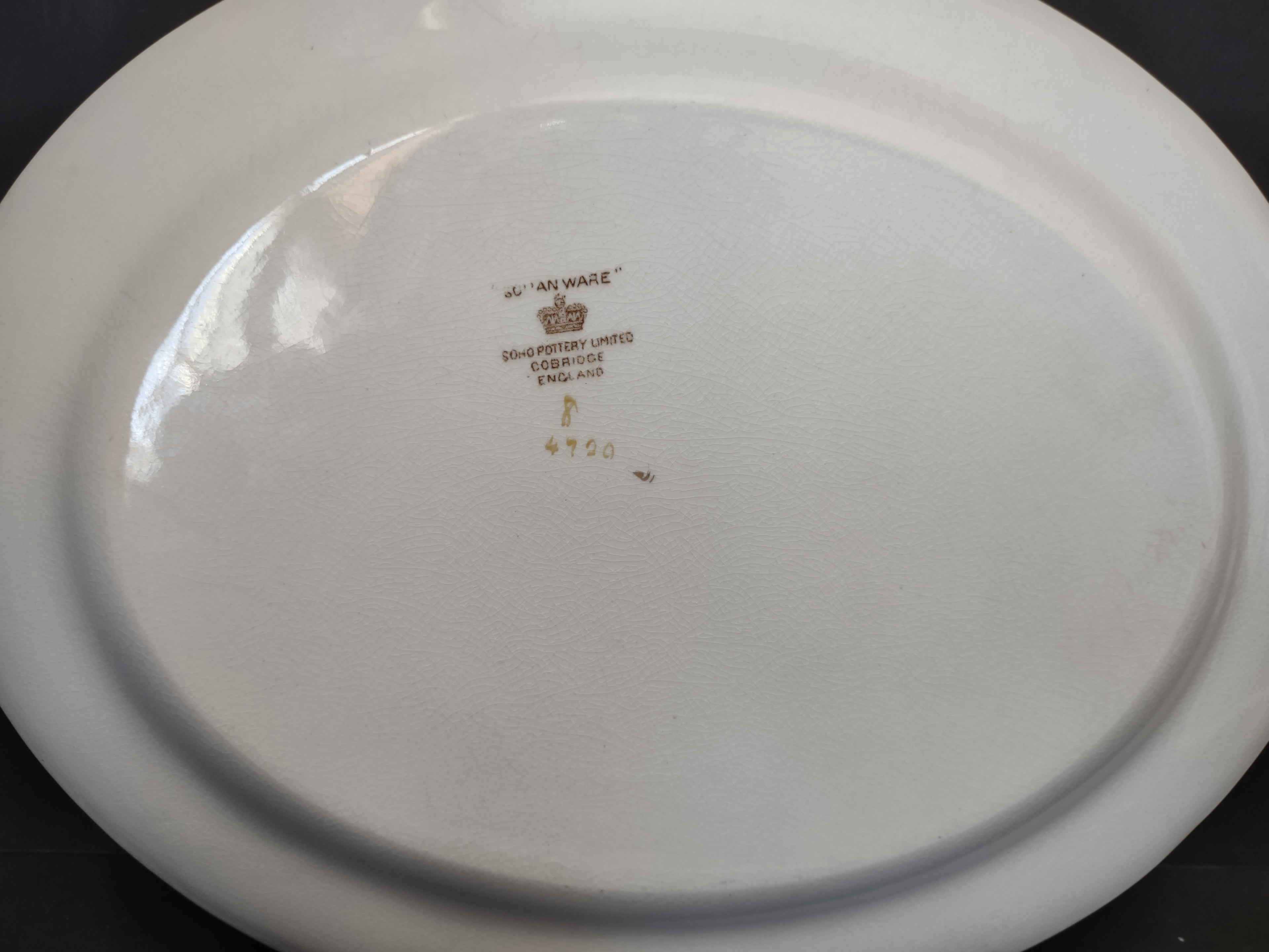 Vintage Sultan Ware Soho Pottery Oval Platter Indian Tree Pattern [5884]