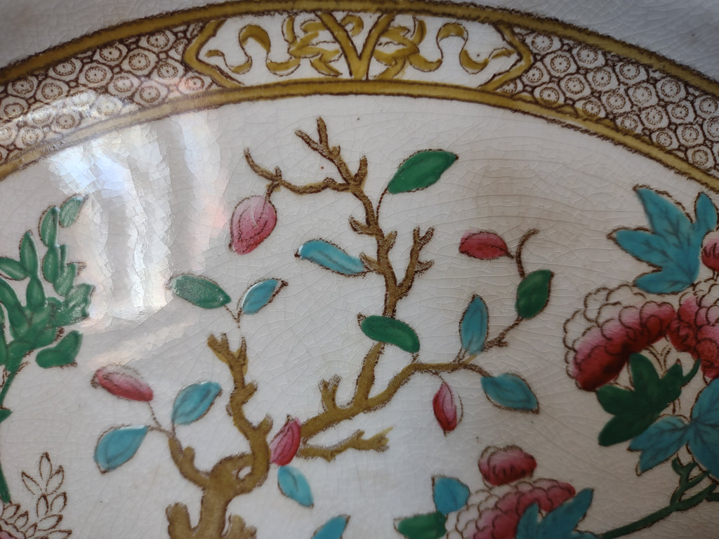 Vintage Sultan Ware Soho Pottery Oval Platter Indian Tree Pattern [5884]