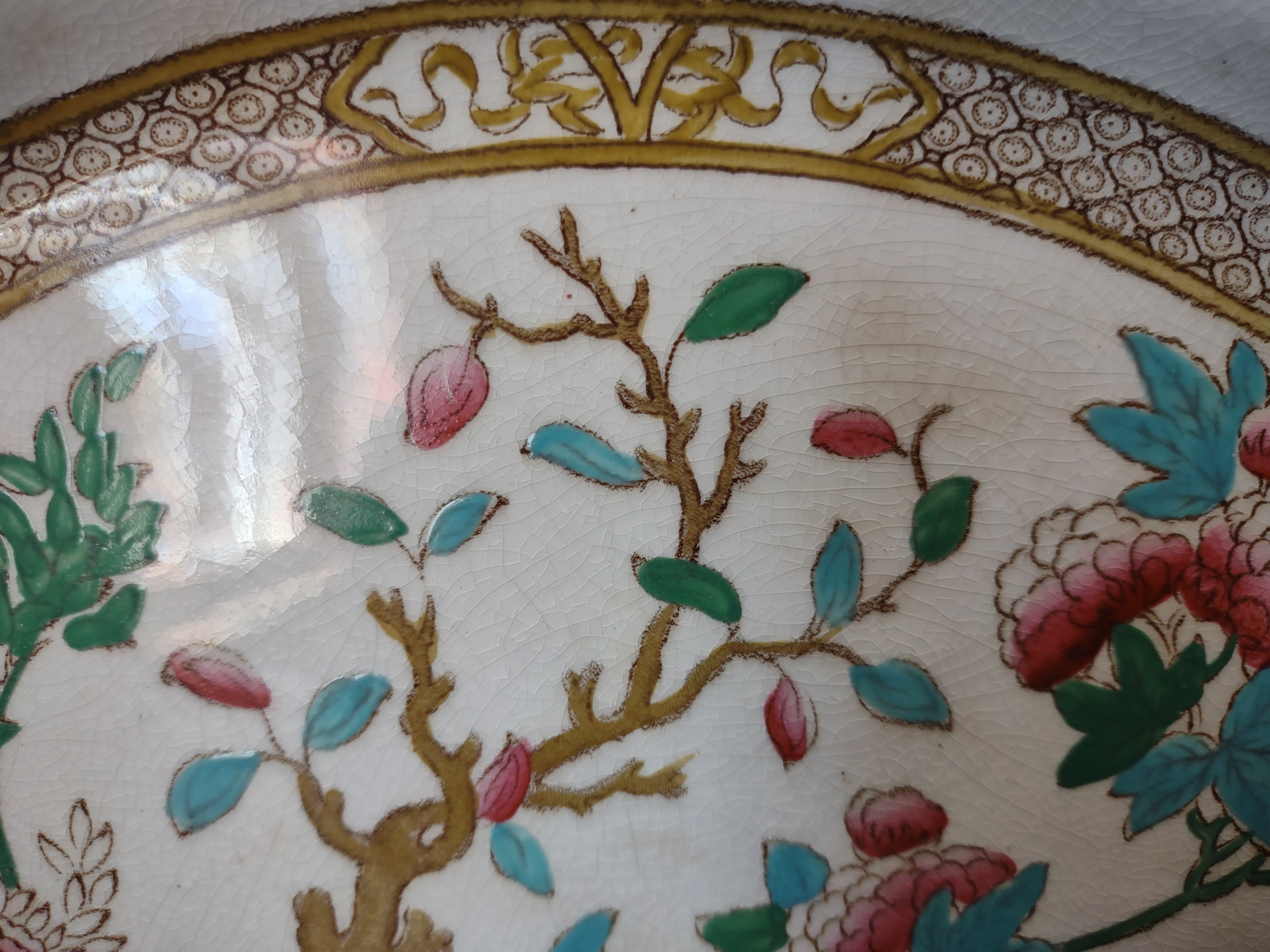 Vintage Sultan Ware Soho Pottery Oval Platter Indian Tree Pattern [5884]