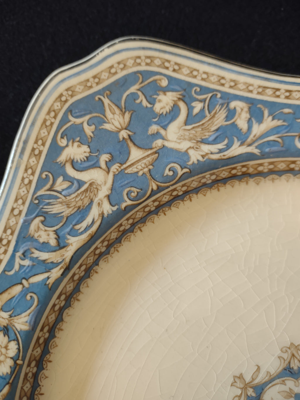 Vintage Myott Staffordshire England Medici Square Plate [5882]