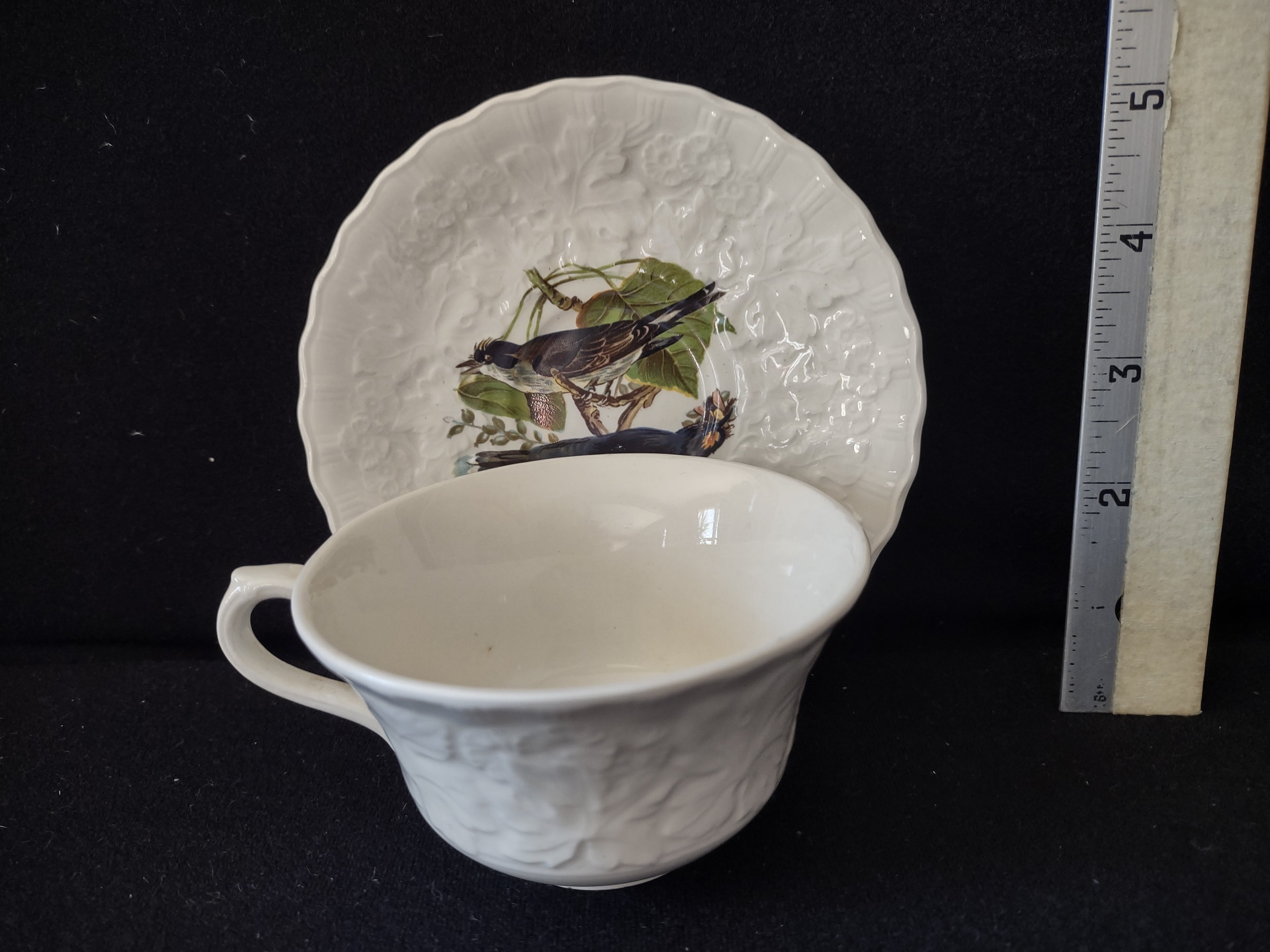 Vintage Meakin England Kingbird Teacup Saucer Cottagecore [5875]