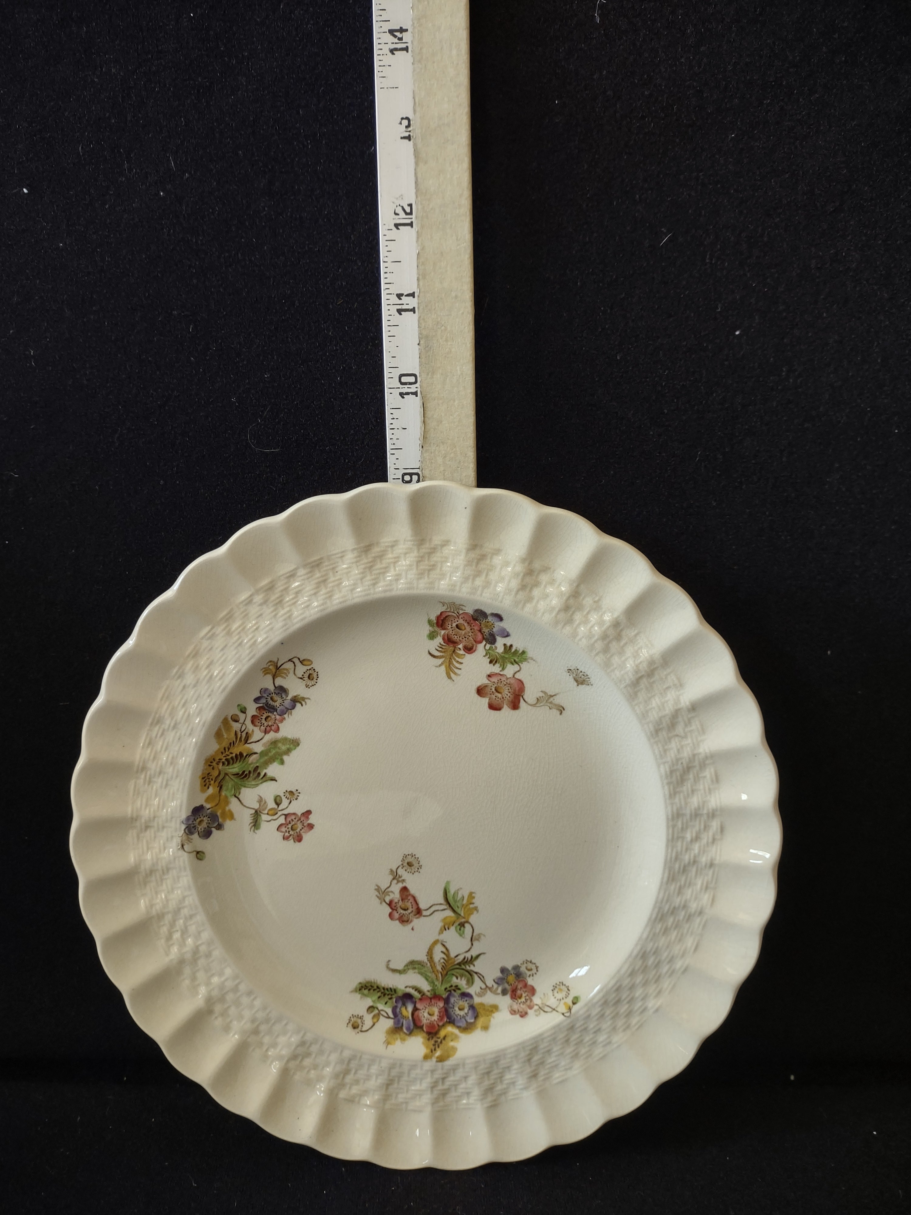 Vintage Copeland Spode Wicker Lane Dinner Plates England Cottagecore [5887]