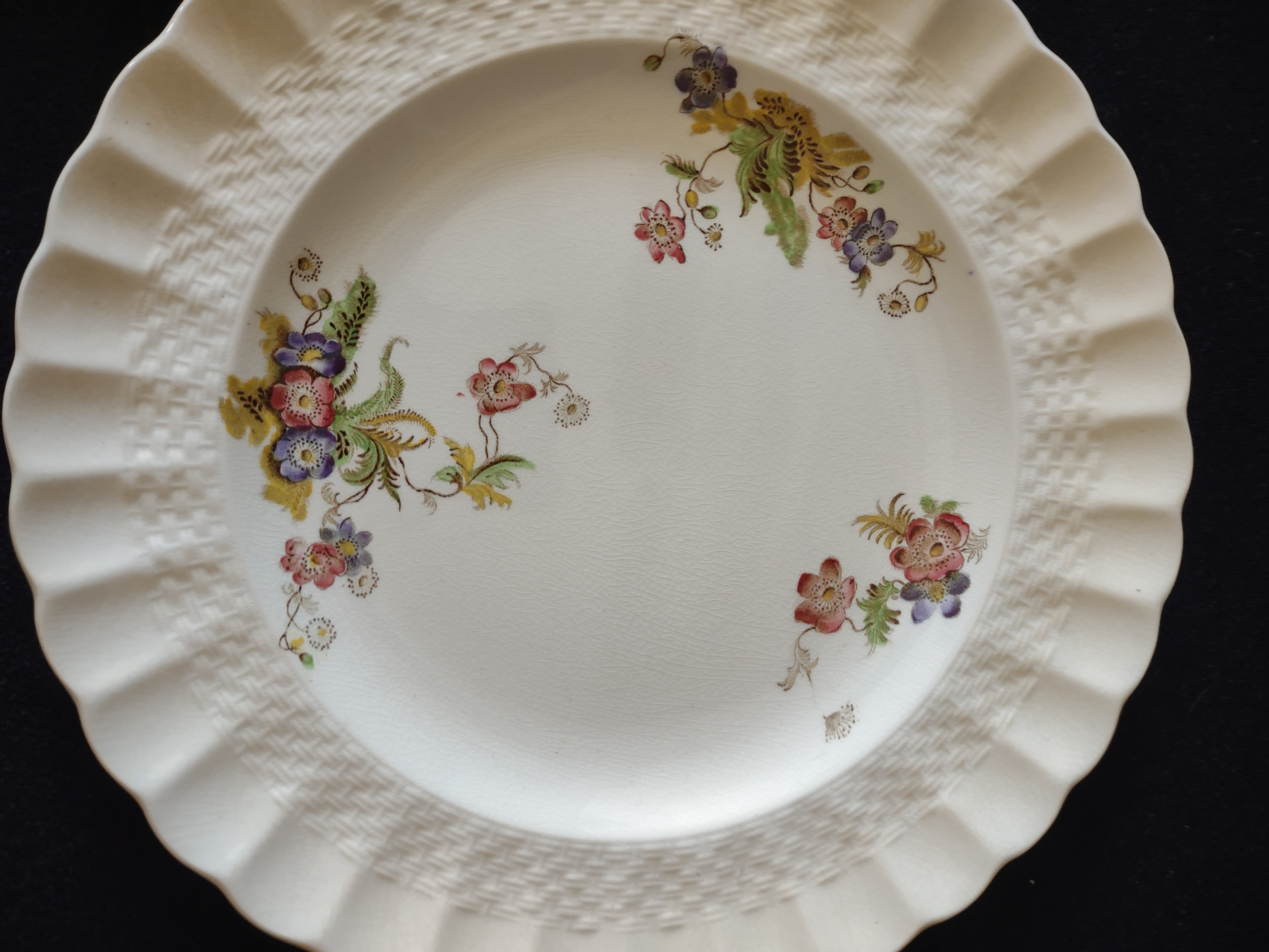 Vintage Copeland Spode Wicker Lane Dinner Plates England Cottagecore [5887]