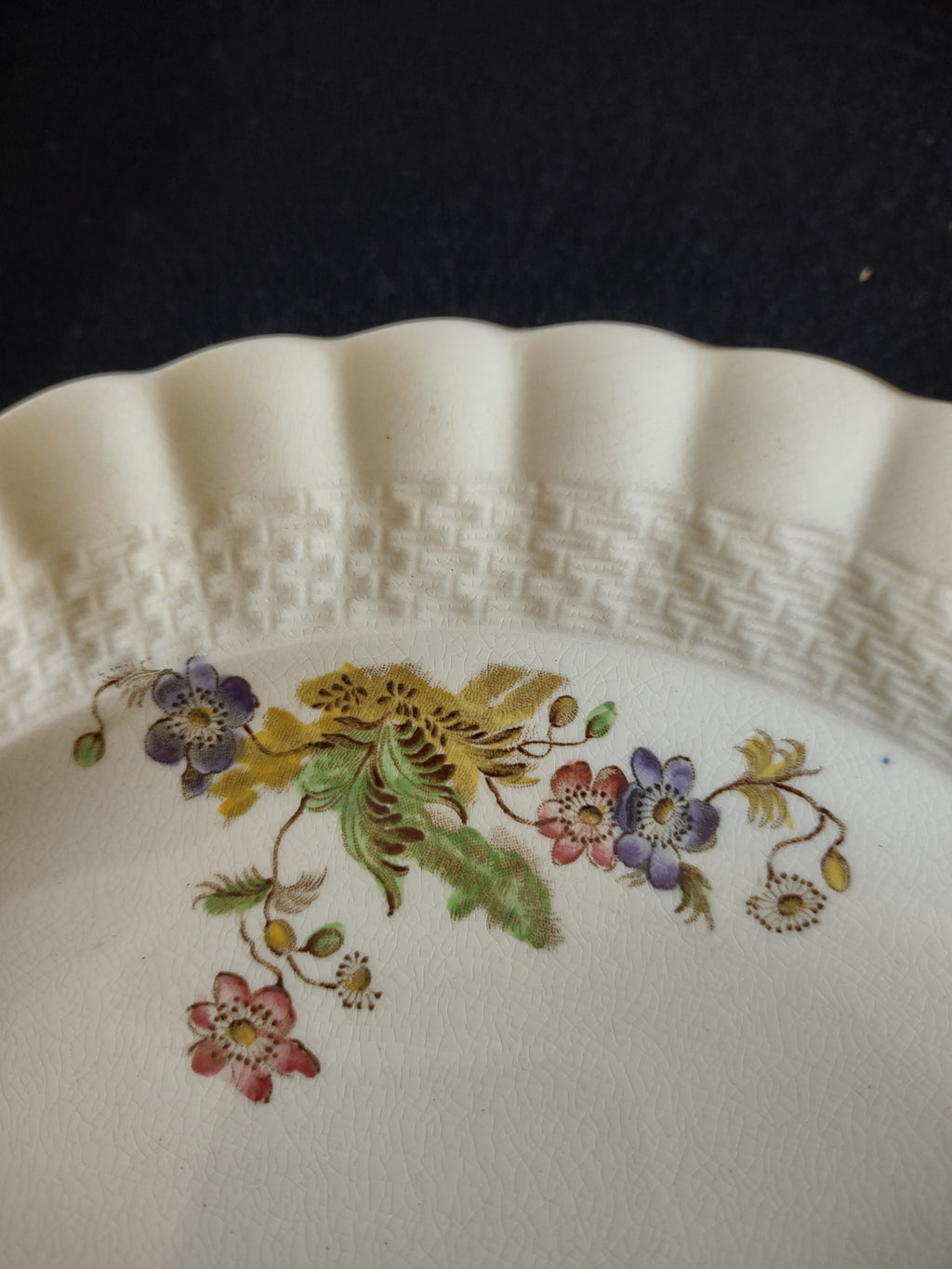 Vintage Copeland Spode Wicker Lane Dinner Plates England Cottagecore [5887]