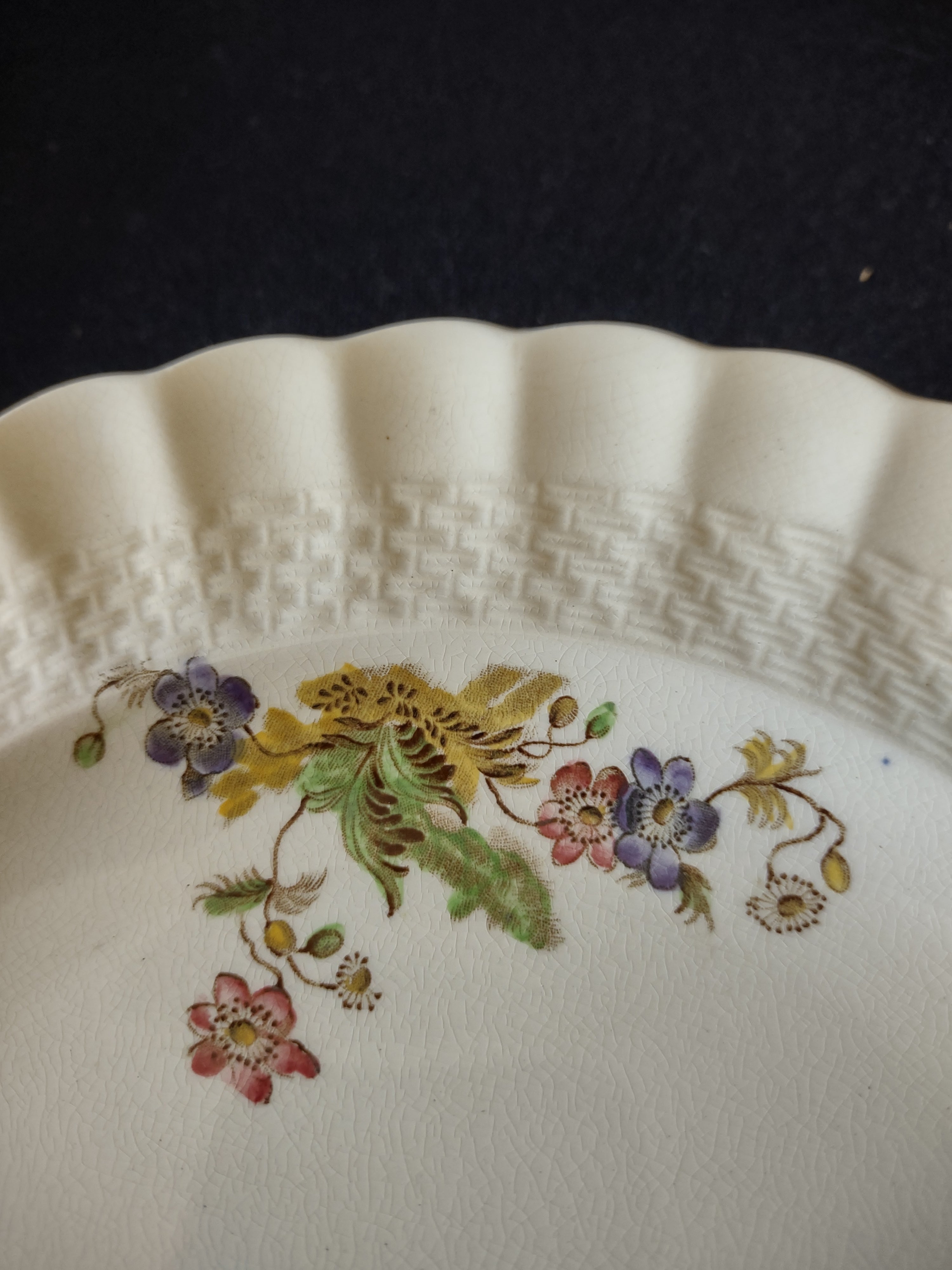 Vintage Copeland Spode Wicker Lane Dinner Plates England Cottagecore [5887]