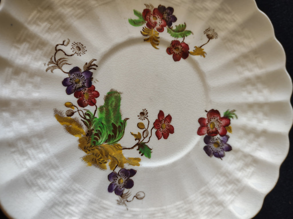Vintage Copeland Spode Wicker Lane Cup & Saucer Set England Cottagecore [5888]