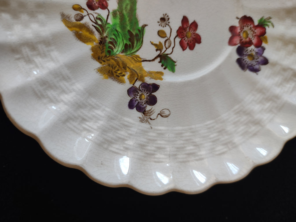 Vintage Copeland Spode Wicker Lane Cup & Saucer Set England Cottagecore [5888]