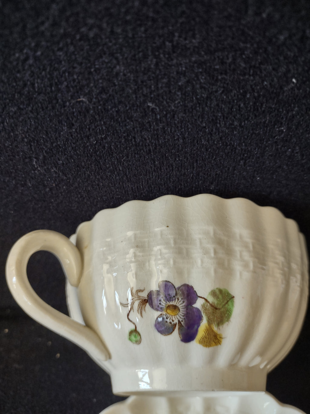 Vintage Copeland Spode Wicker Lane Cup & Saucer Set England Cottagecore [5888]