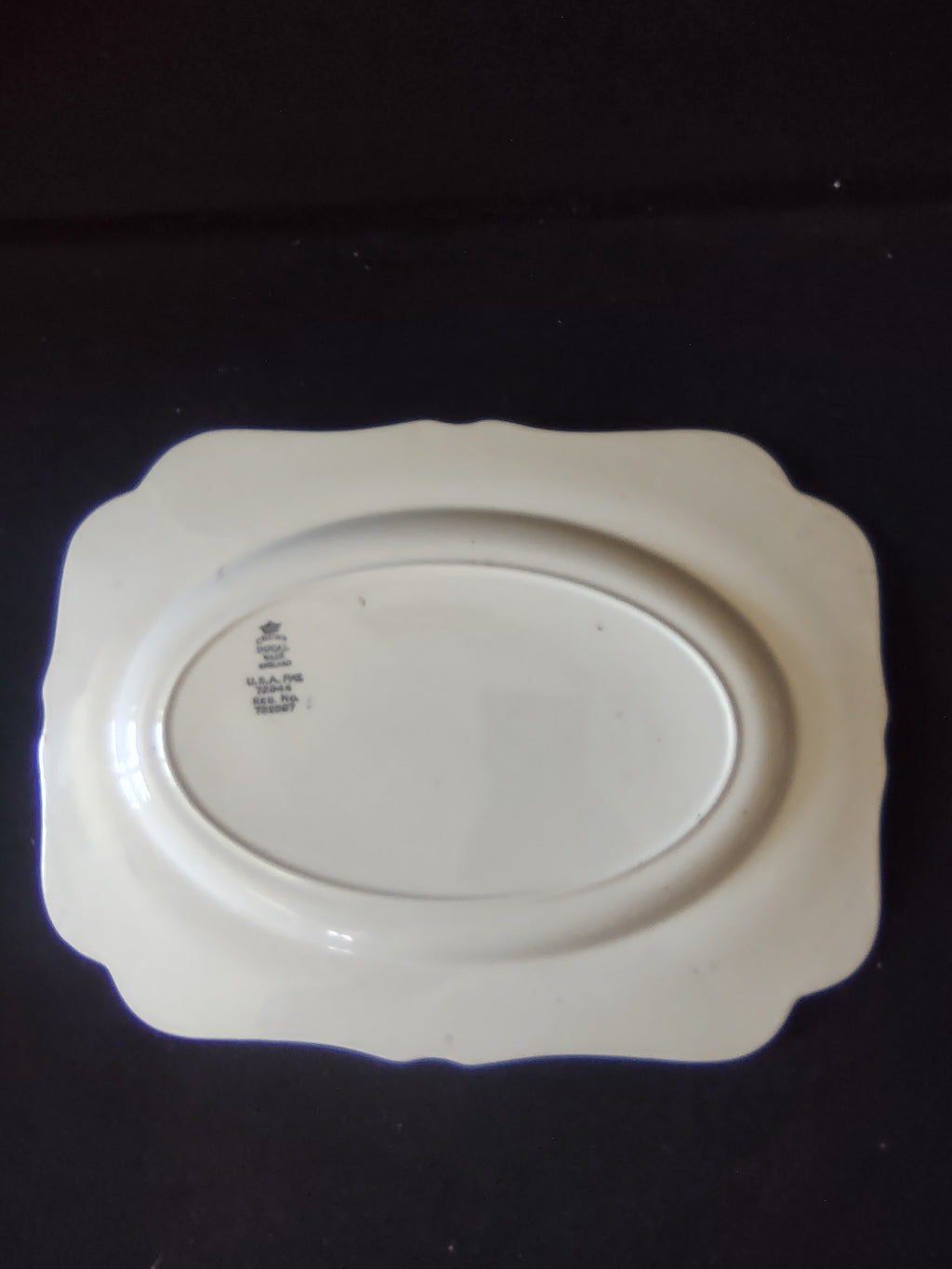 Vintage Crown Ducal Ware Oval Platter Crimson Gold England Cottagecore [5890]