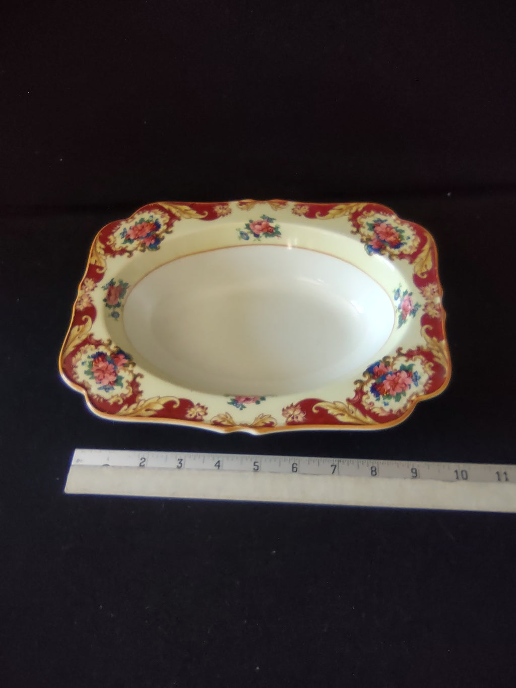 Vintage Crown Ducal Ware Oval Serving Bowl England Cottagecore [5891]