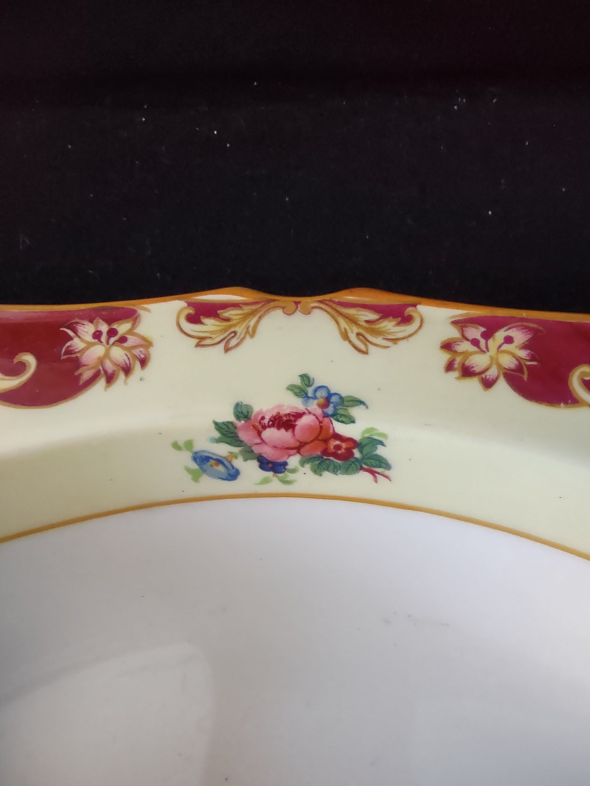 Vintage Crown Ducal Ware Oval Serving Bowl England Cottagecore [5891]
