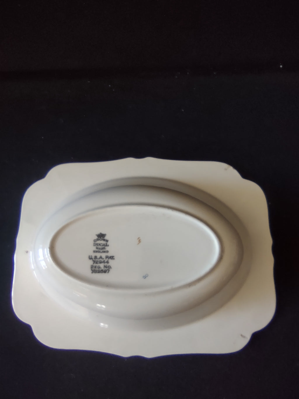 Vintage Crown Ducal Ware Oval Serving Bowl England Cottagecore [5891]