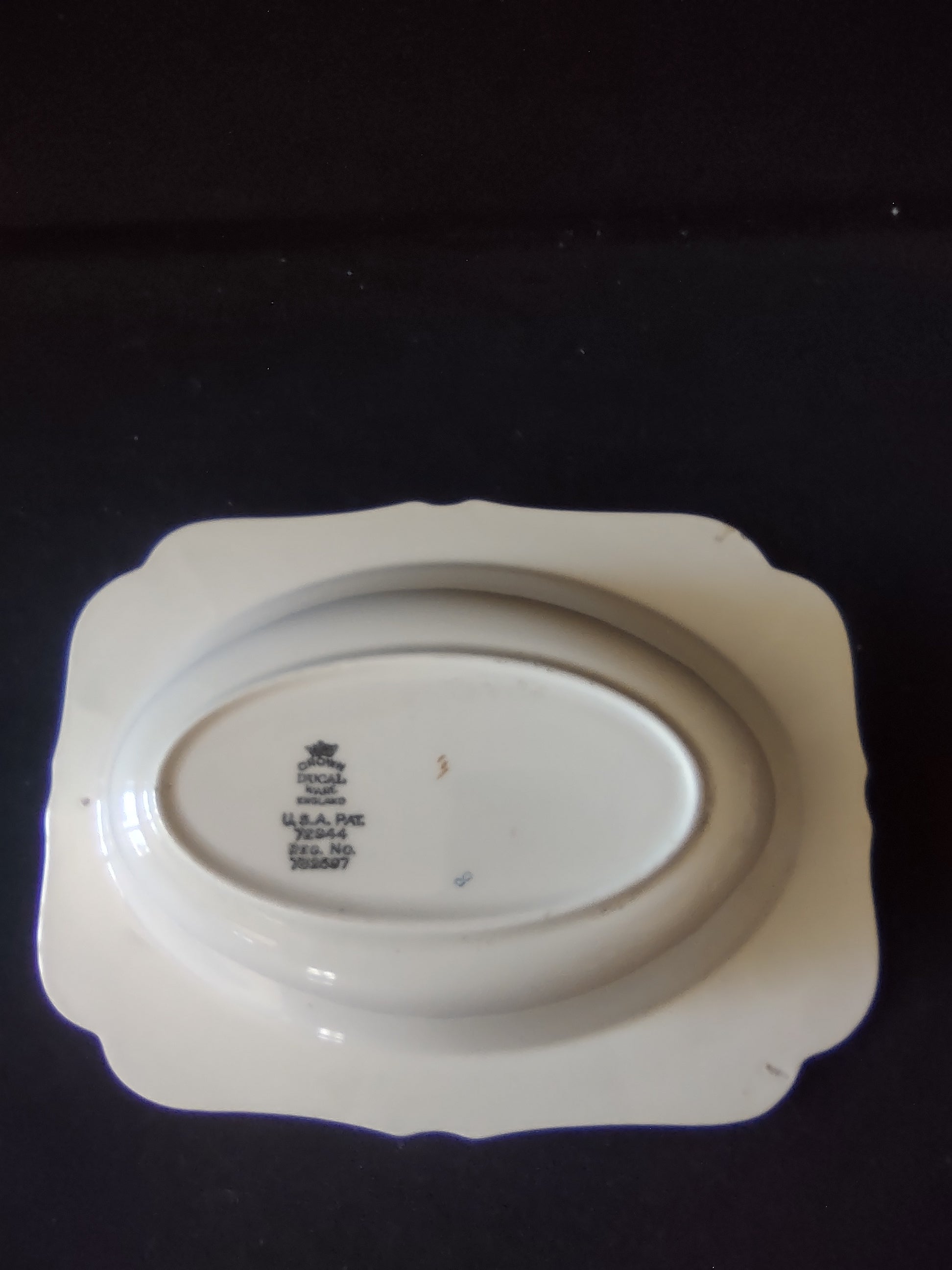 Vintage Crown Ducal Ware Oval Serving Bowl England Cottagecore [5891]
