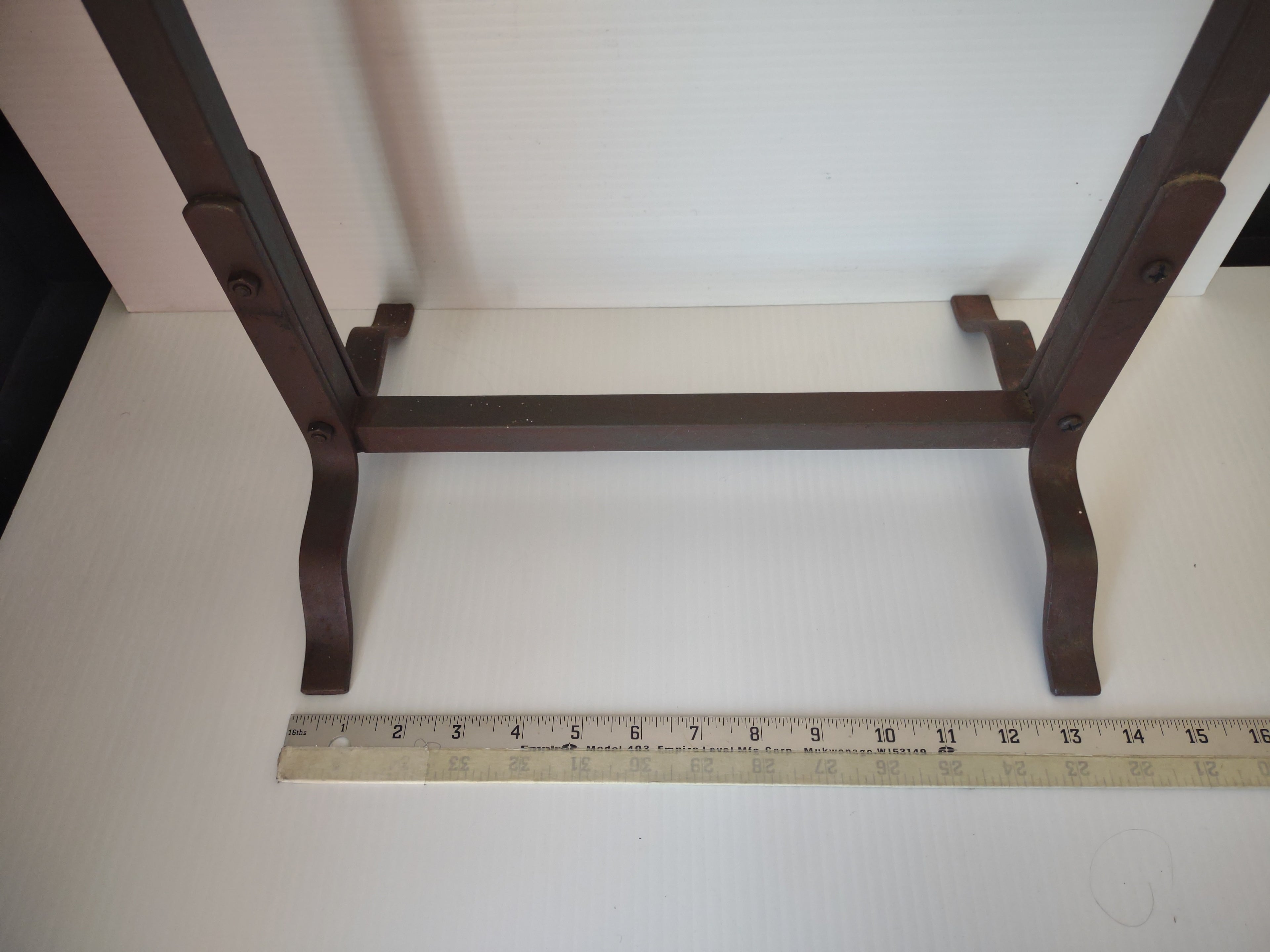 Vintage Wrought Iron Fireplace Tool Rack Stand Grape Ivy Motif [6252]