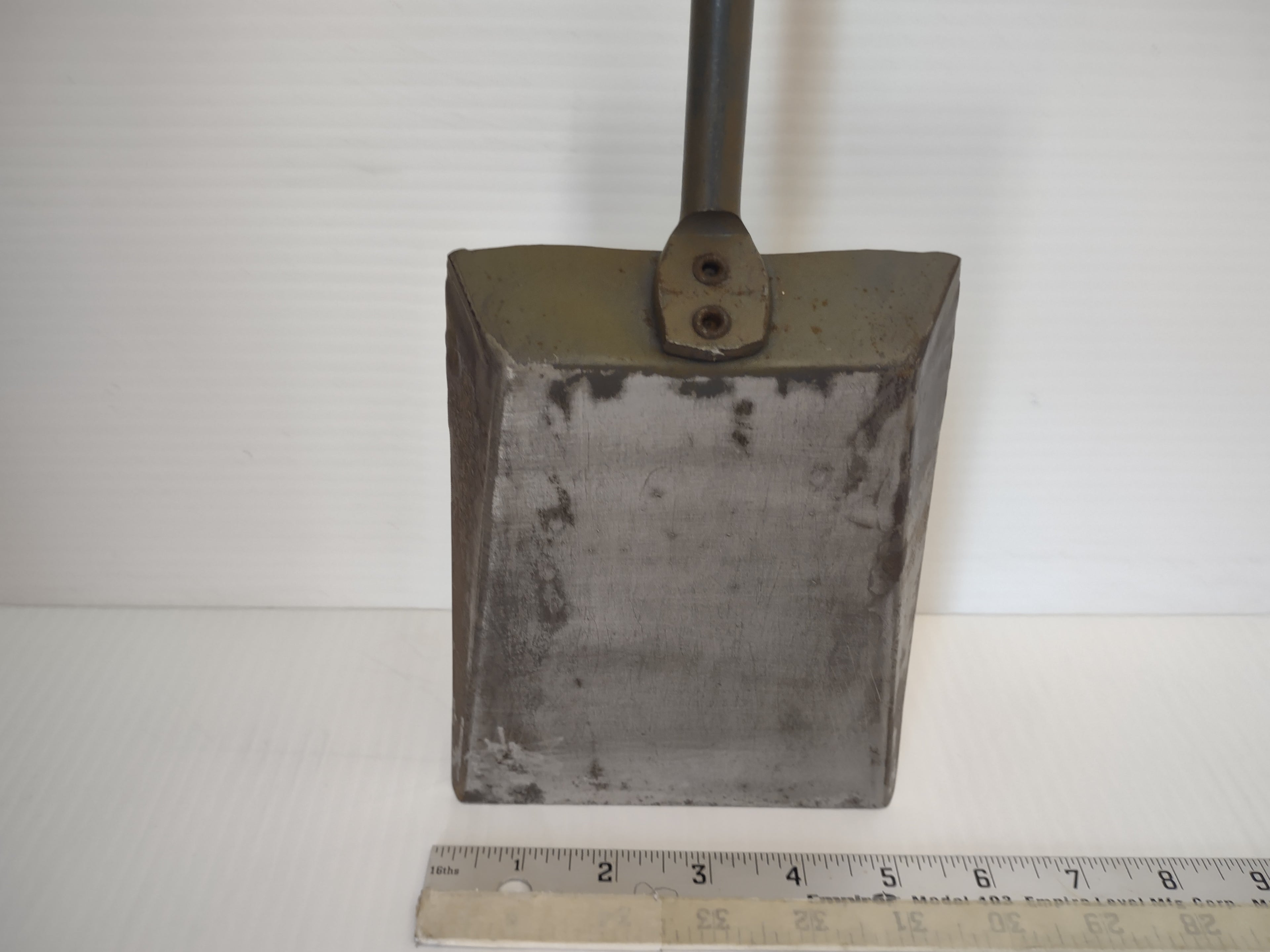Vintage Wrought Iron Fireplace Ash Shovel Loop Knot Handle 24 In [6253]
