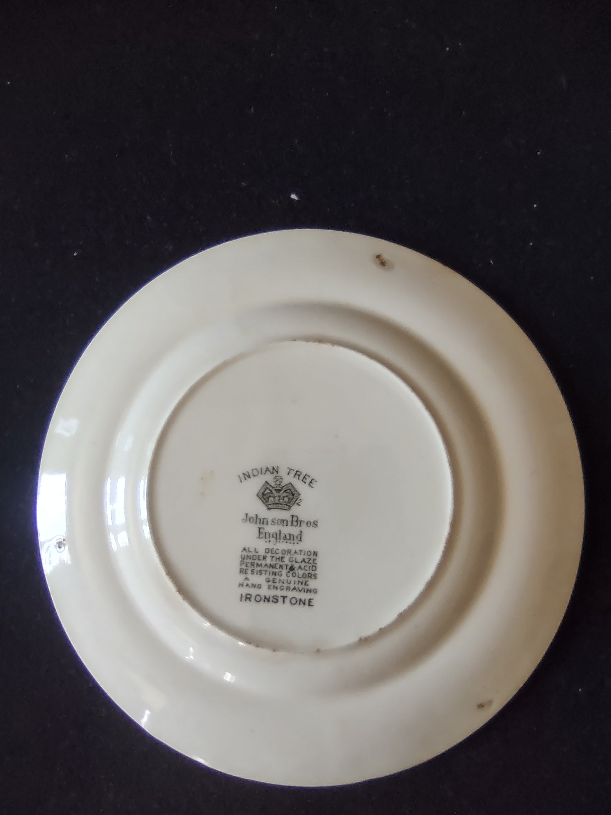 Vintage Johnson Bros Indian Tree Bread Butter Plate Ironstone England [5895]