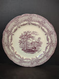 Vintage Ridgways England Humphrey's Clock School House Purple Plate [5898]