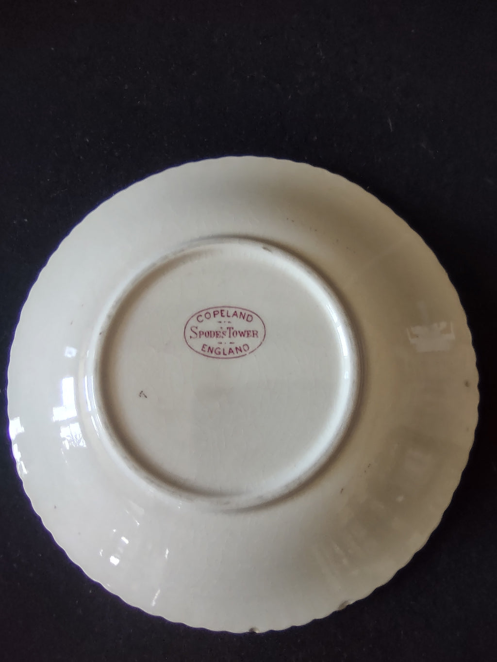 Vintage Copeland Spode's Tower Saucer Ironstone England Cottagecore [5905]