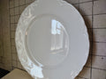 Vintage Johnson Bros Royal Semi-Porcelain White Embossed Dinner Plate [5904]
