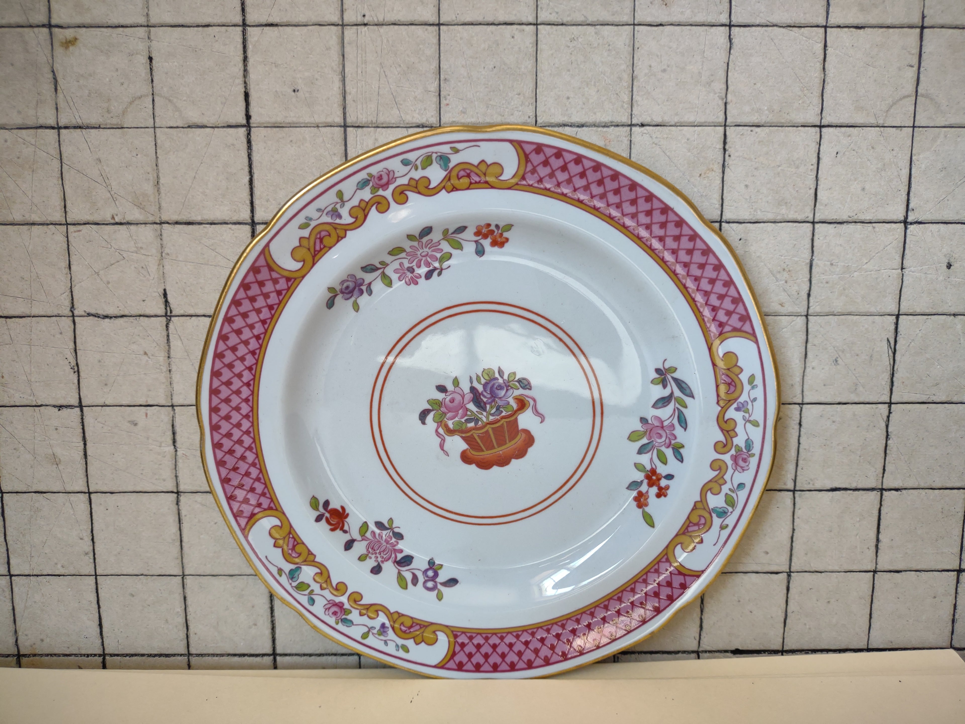 Vintage Spode Lord Calvert Small Plate Pink Floral Cottagecore Fine Stone [5906]