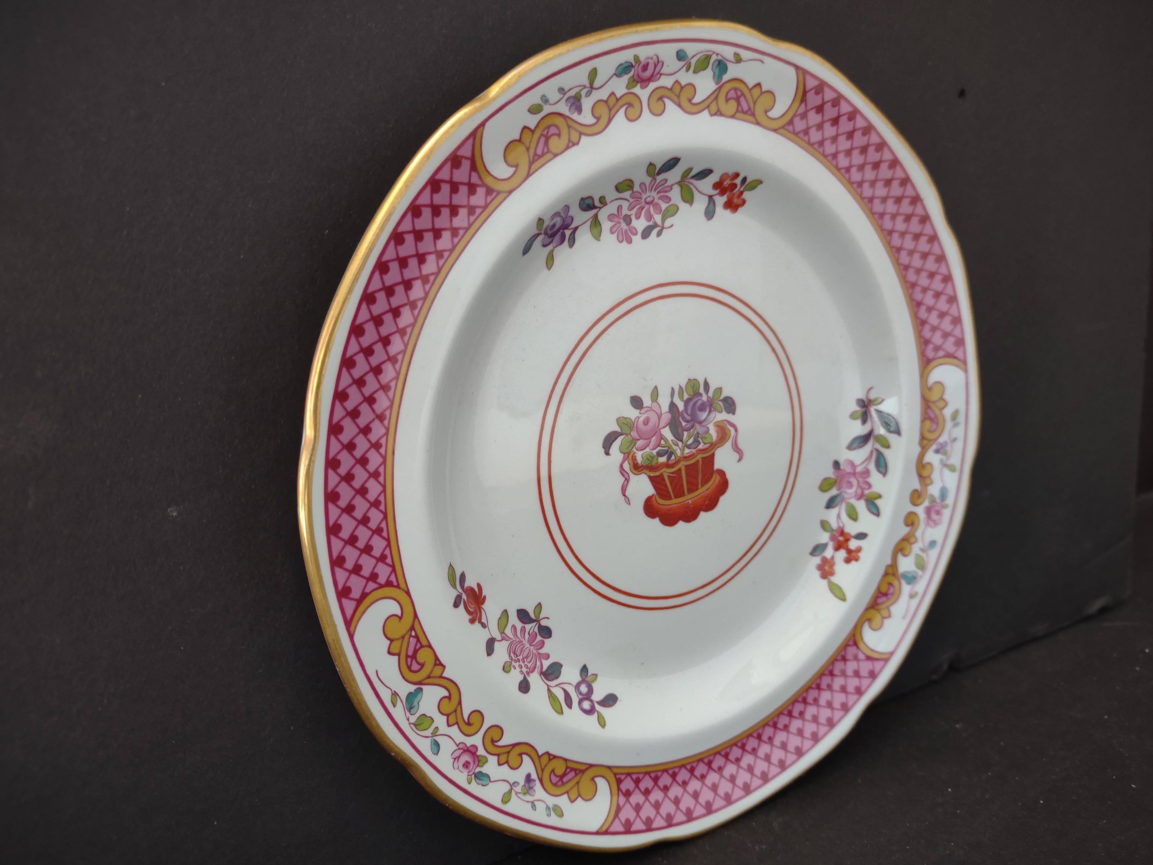 Vintage Spode Lord Calvert Small Plate Pink Floral Cottagecore Fine Stone [5906]