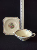 Vintage Crown Ducal Gainsborough Soup Bowl Saucer England Cottagecore [5907]