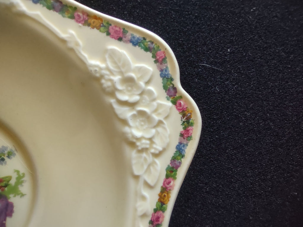 Vintage Crown Ducal Gainsborough Soup Bowl Saucer England Cottagecore [5907]