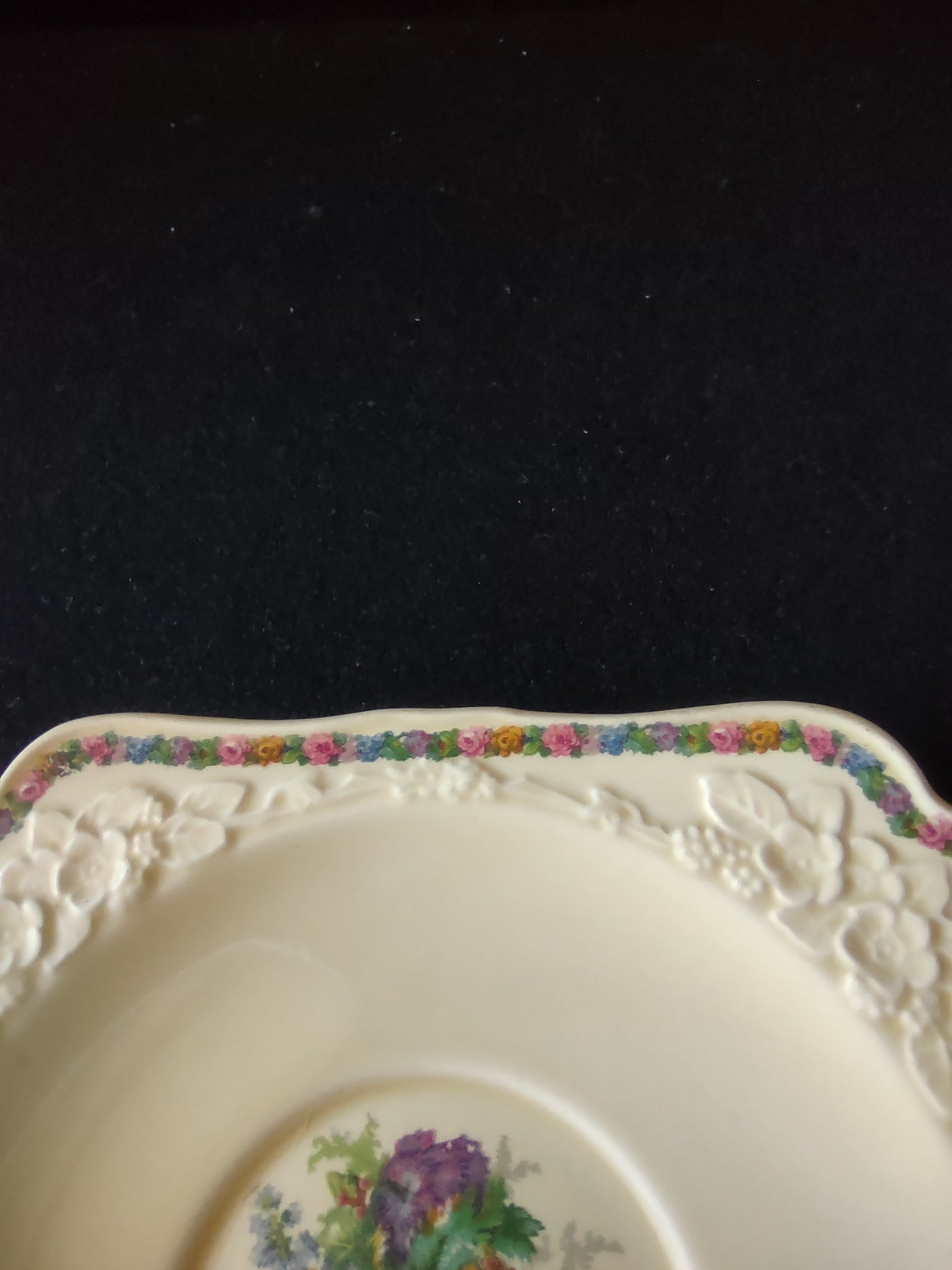 Vintage Crown Ducal Gainsborough Soup Bowl Saucer England Cottagecore [5907]
