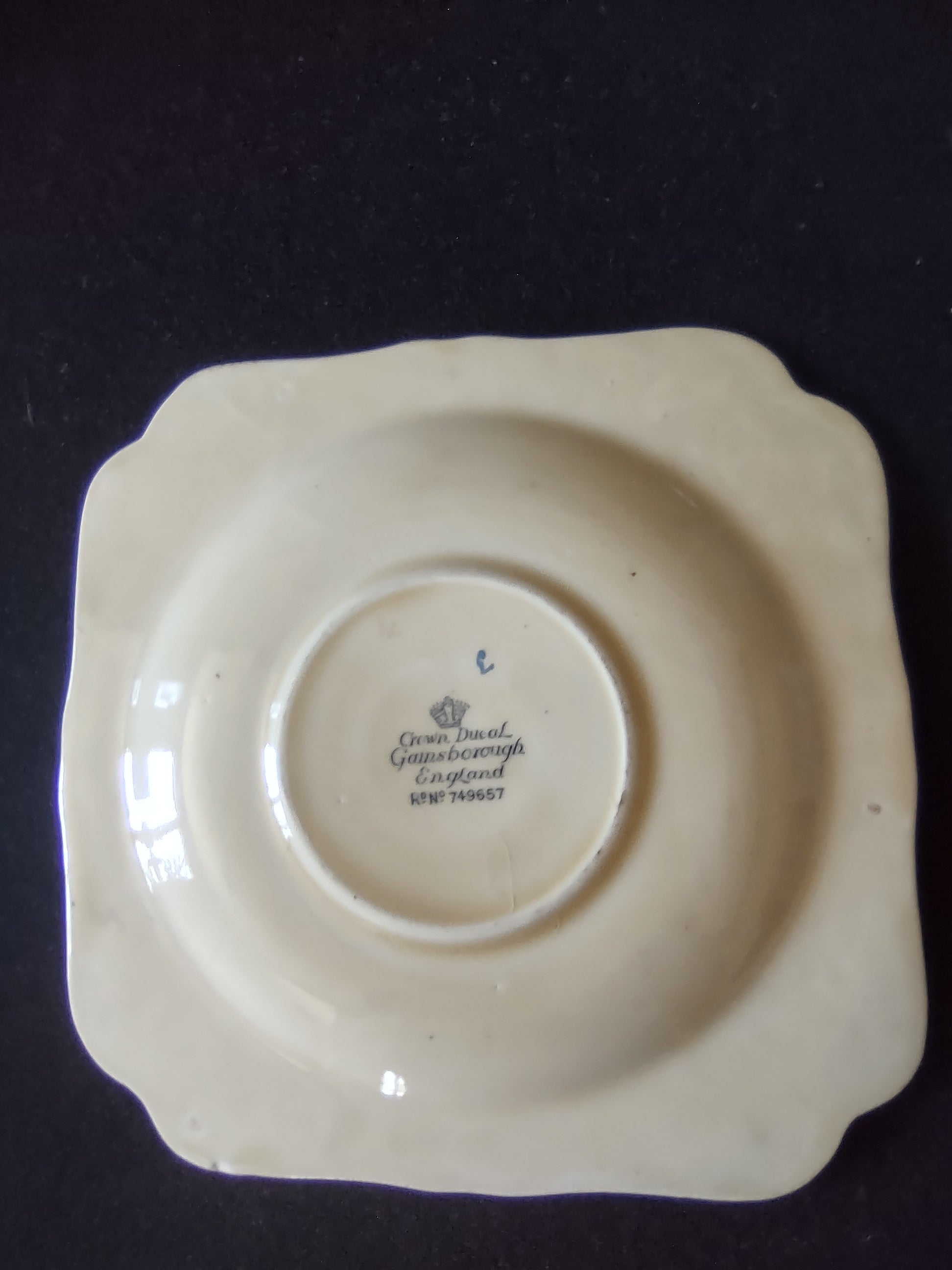 Vintage Crown Ducal Gainsborough Soup Bowl Saucer England Cottagecore [5907]