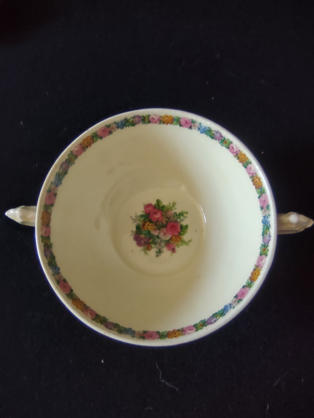 Vintage Crown Ducal Gainsborough Soup Bowl Saucer England Cottagecore [5907]