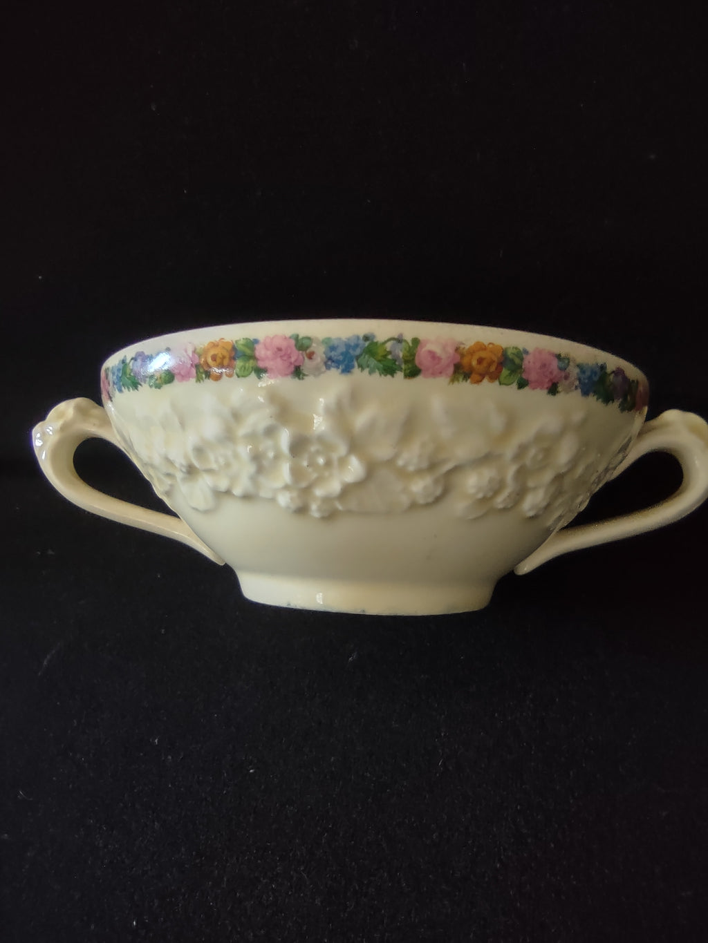 Vintage Crown Ducal Gainsborough Soup Bowl Saucer England Cottagecore [5907]