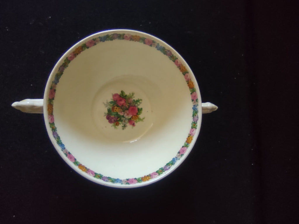 Vintage Crown Ducal Gainsborough Soup Bowl Saucer England Cottagecore [5907]