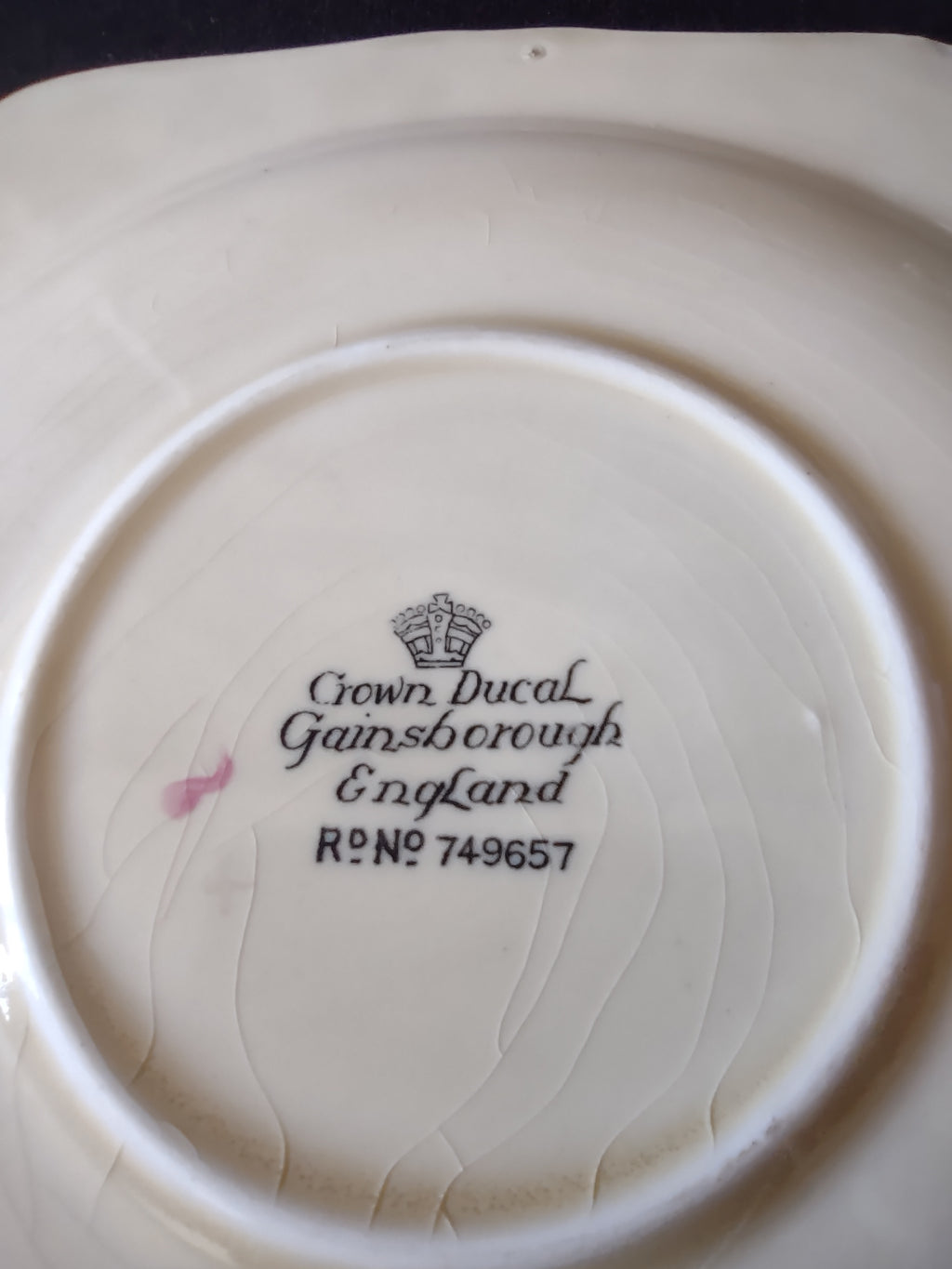 Vintage Crown Ducal Soup Bowl Saucer Ironstone England Cottagecore [5908]
