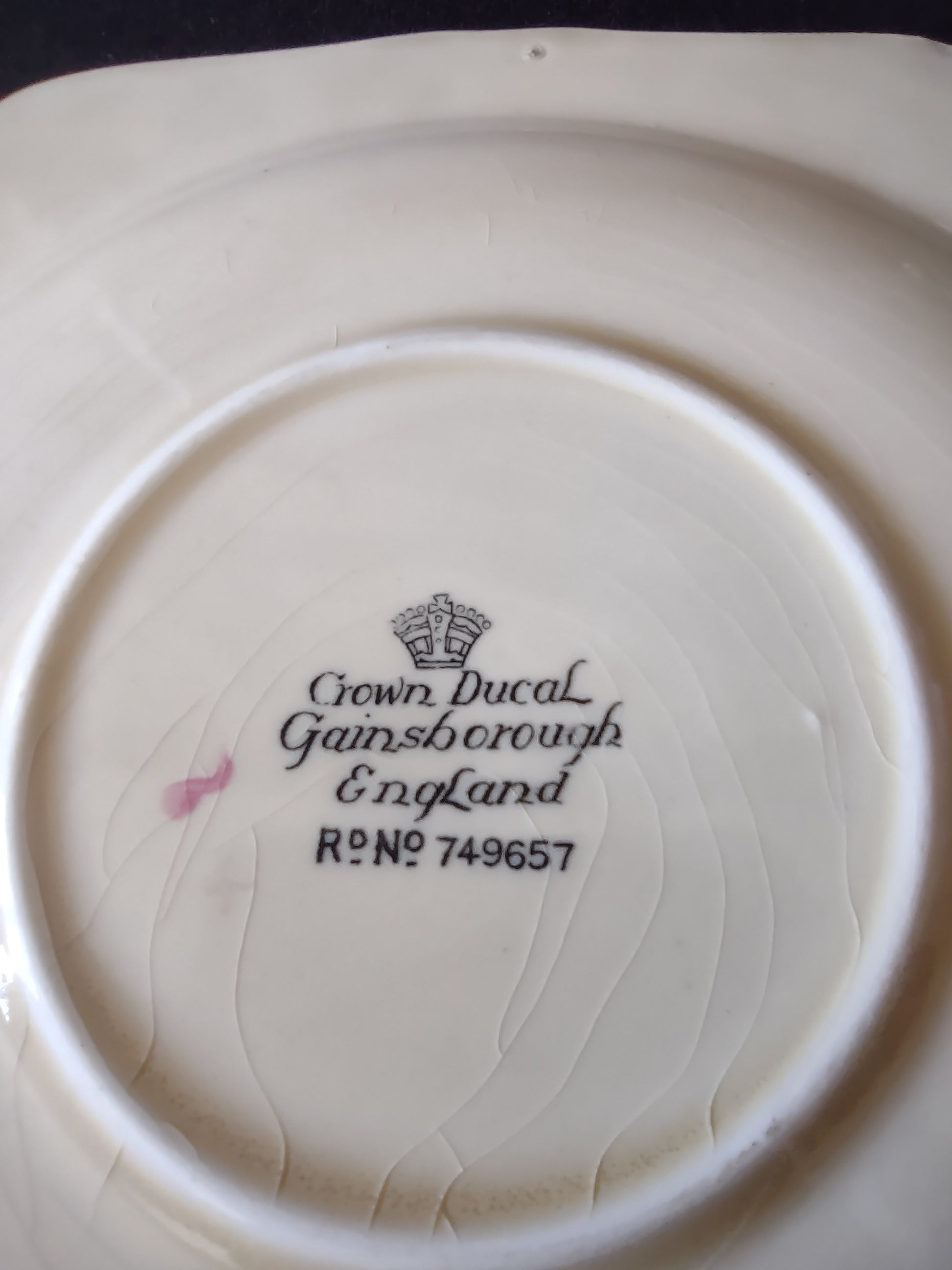 Vintage Crown Ducal Soup Bowl Saucer Ironstone England Cottagecore [5908]