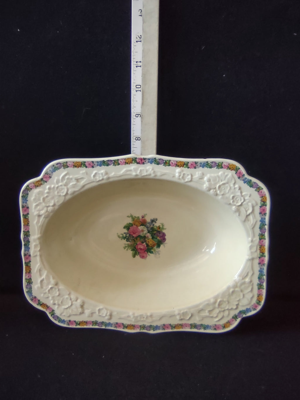 Vintage Crown Ducal Serving Bowl Ironstone England Cottagecore [5909]