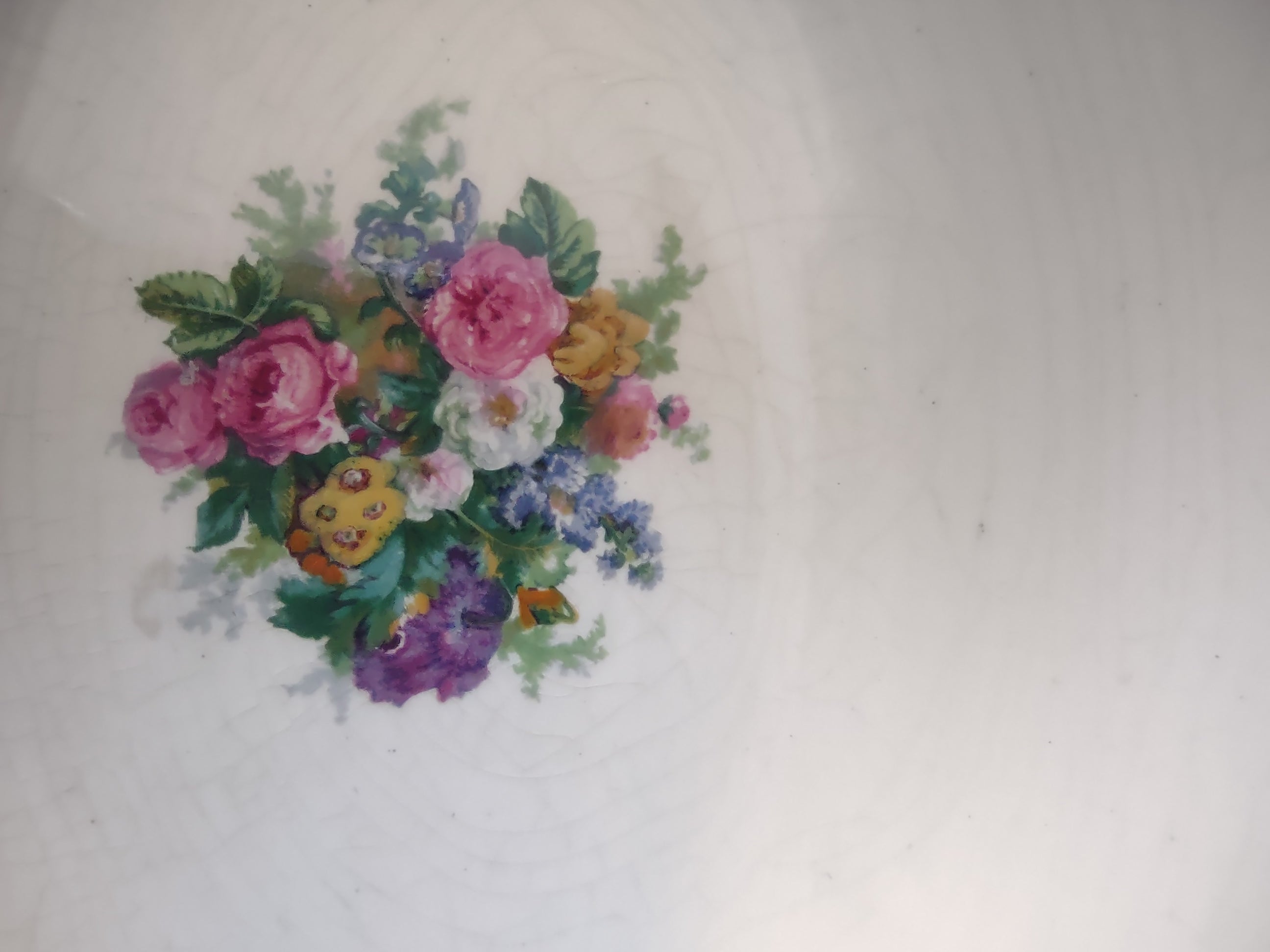 Vintage Crown Ducal Serving Bowl Ironstone England Cottagecore [5909]